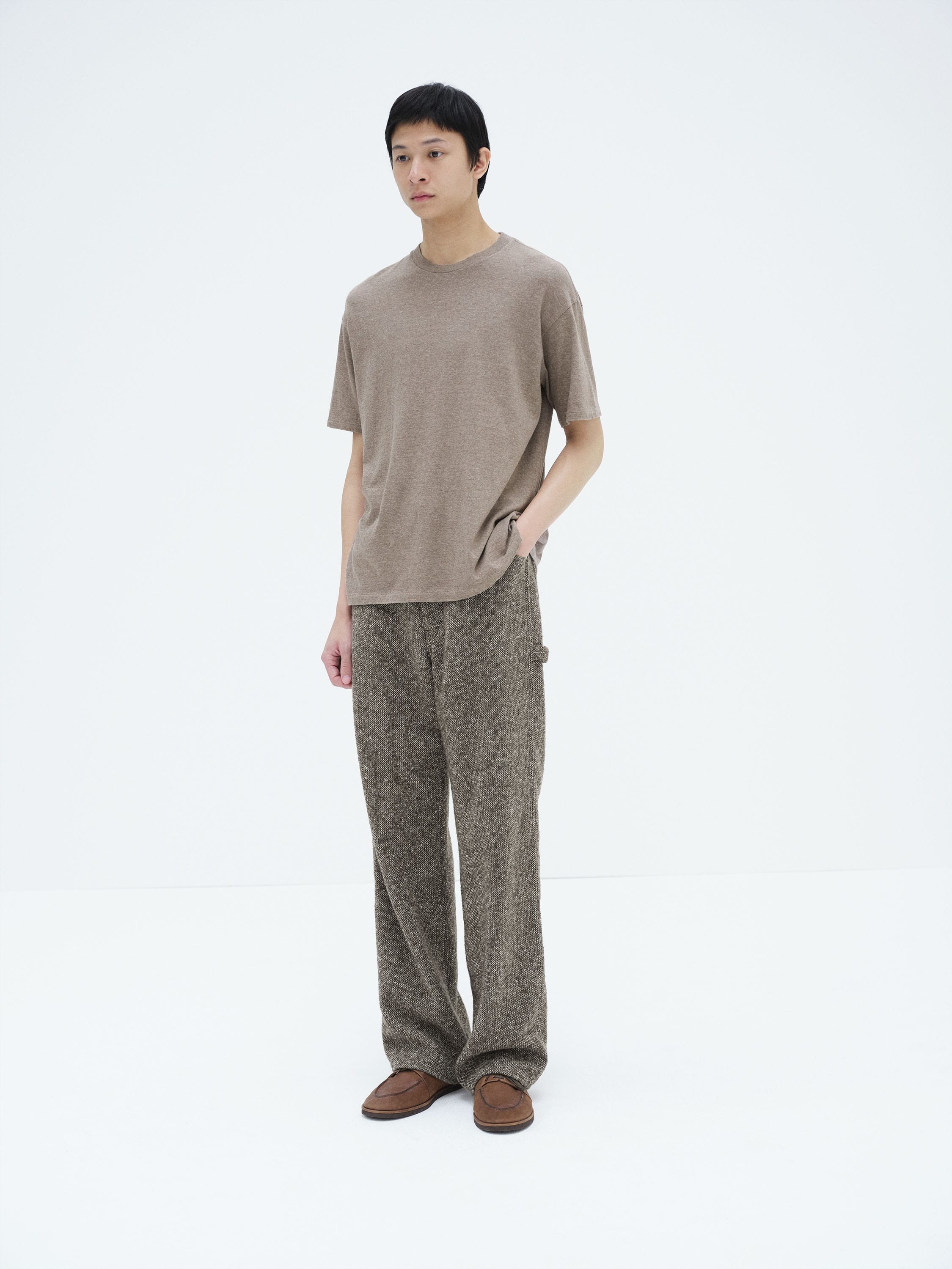 SEAMLESS CREW NECK TEE 詳細画像 TOP BROWN 1