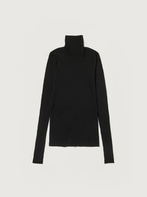 SUPER HIGH GAUGE SHEER RIB TURTLE NECK L/S TEE