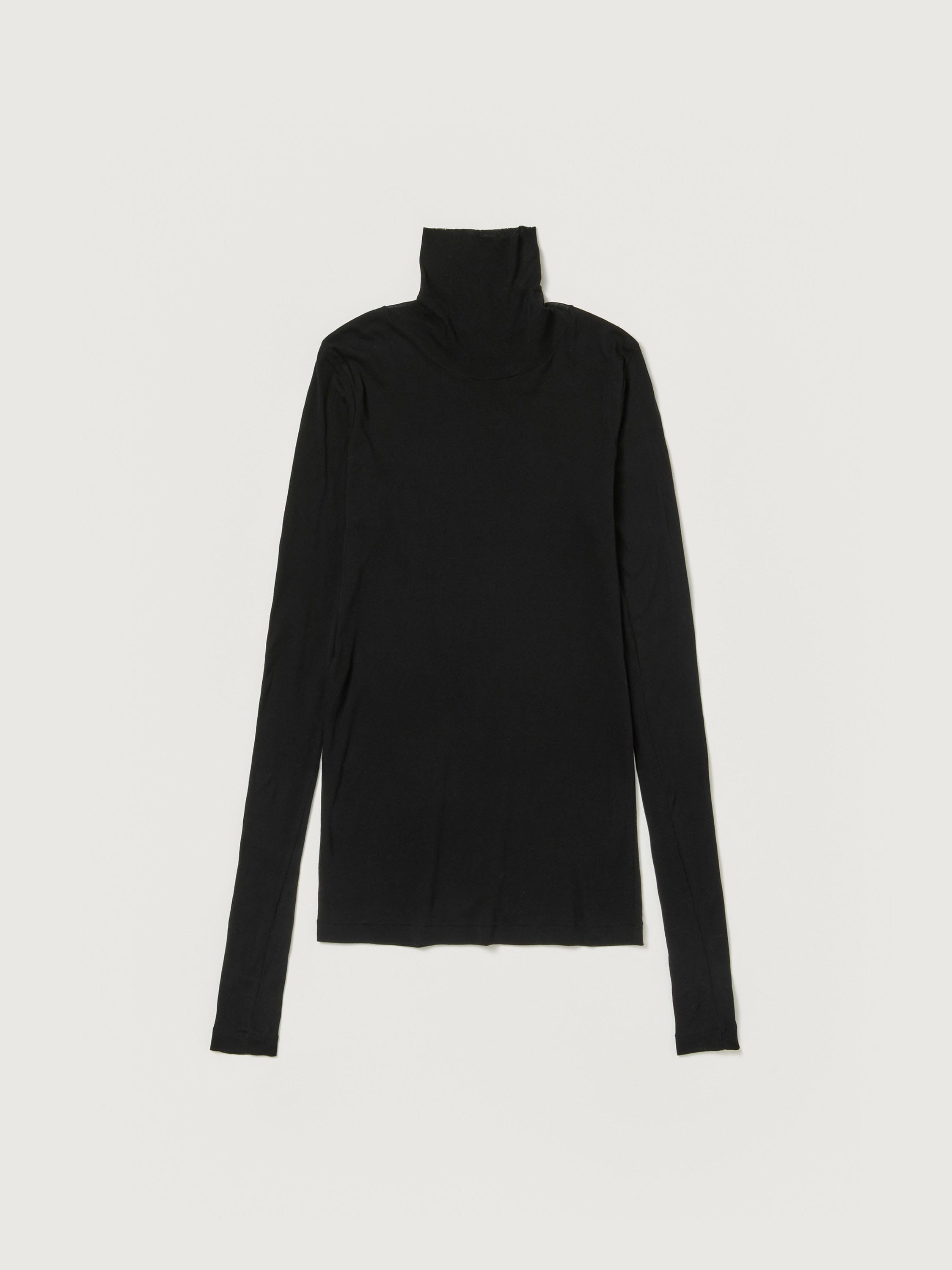 SUPER HIGH GAUGE SHEER RIB TURTLE NECK L/S TEE 詳細画像 BLACK 1