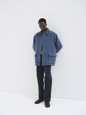 HOMESPUN TWEED ZIP BLOUSON