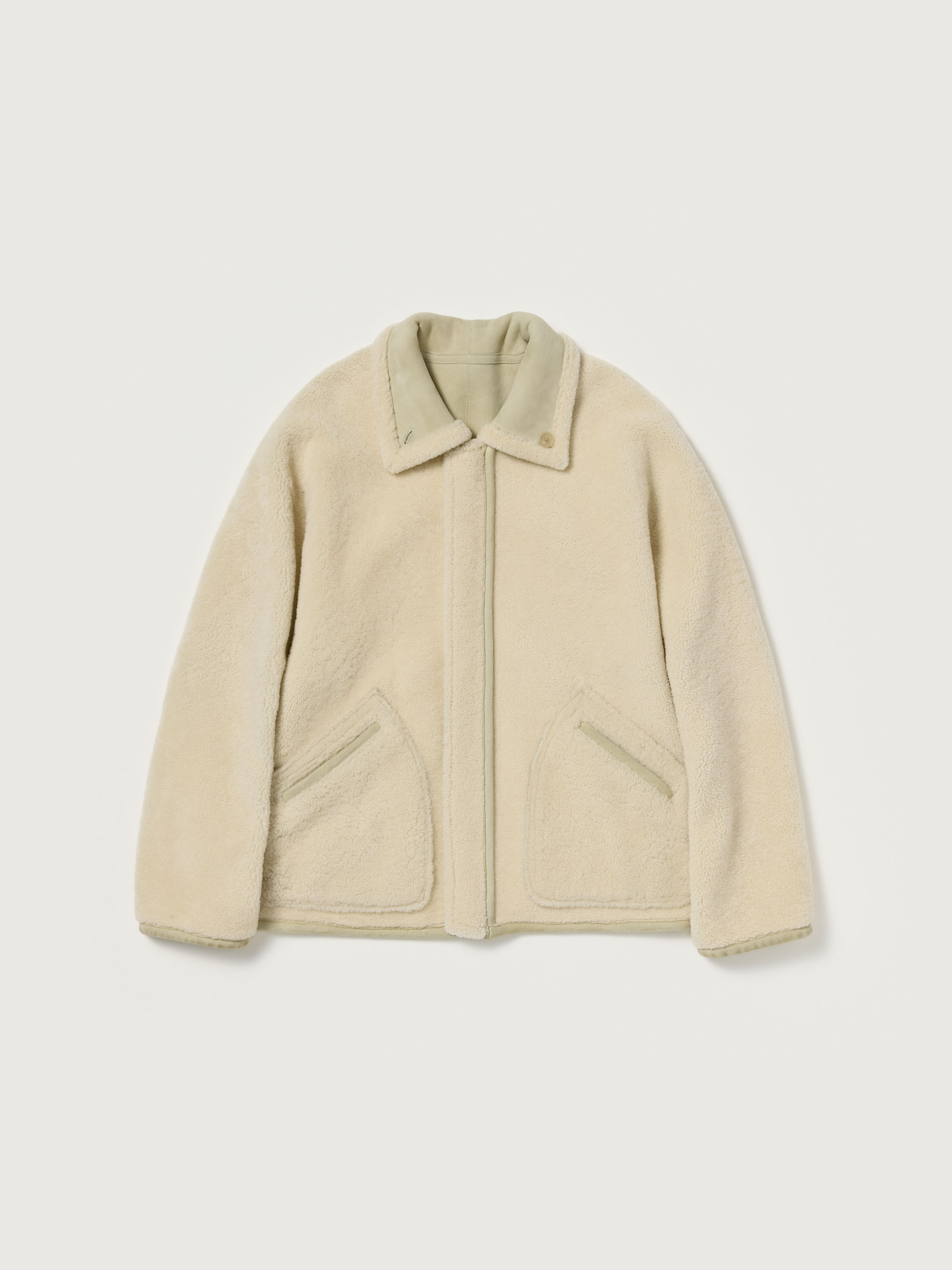 MERINO MOUTON ZIP BLOUSON 詳細画像 IVORY LIME 9