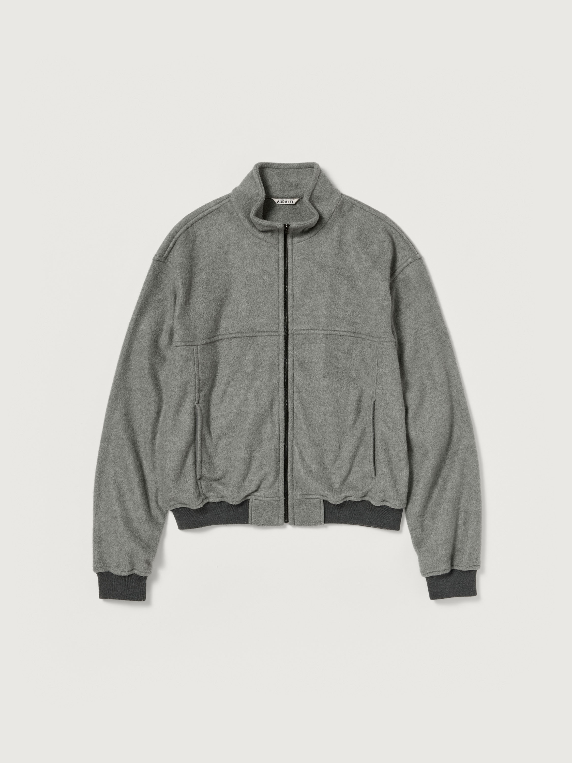 PURE SILK COMFORT FLEECE ZIP BLOUSON 詳細画像 TOP GRAY 1