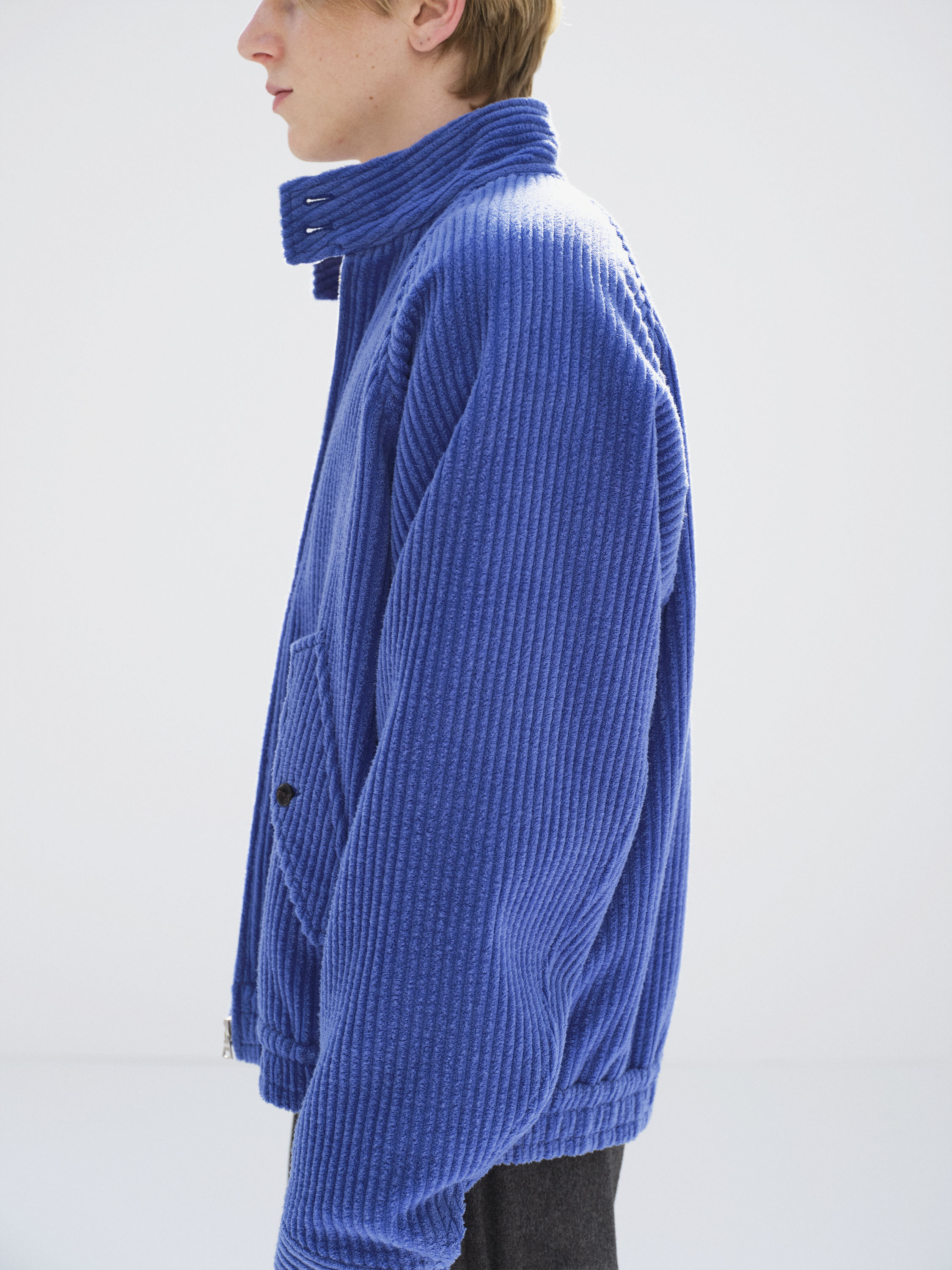 WOOL CASHMERE CORDUROY ZIP BLOUSON 詳細画像 ROYAL BLUE 3