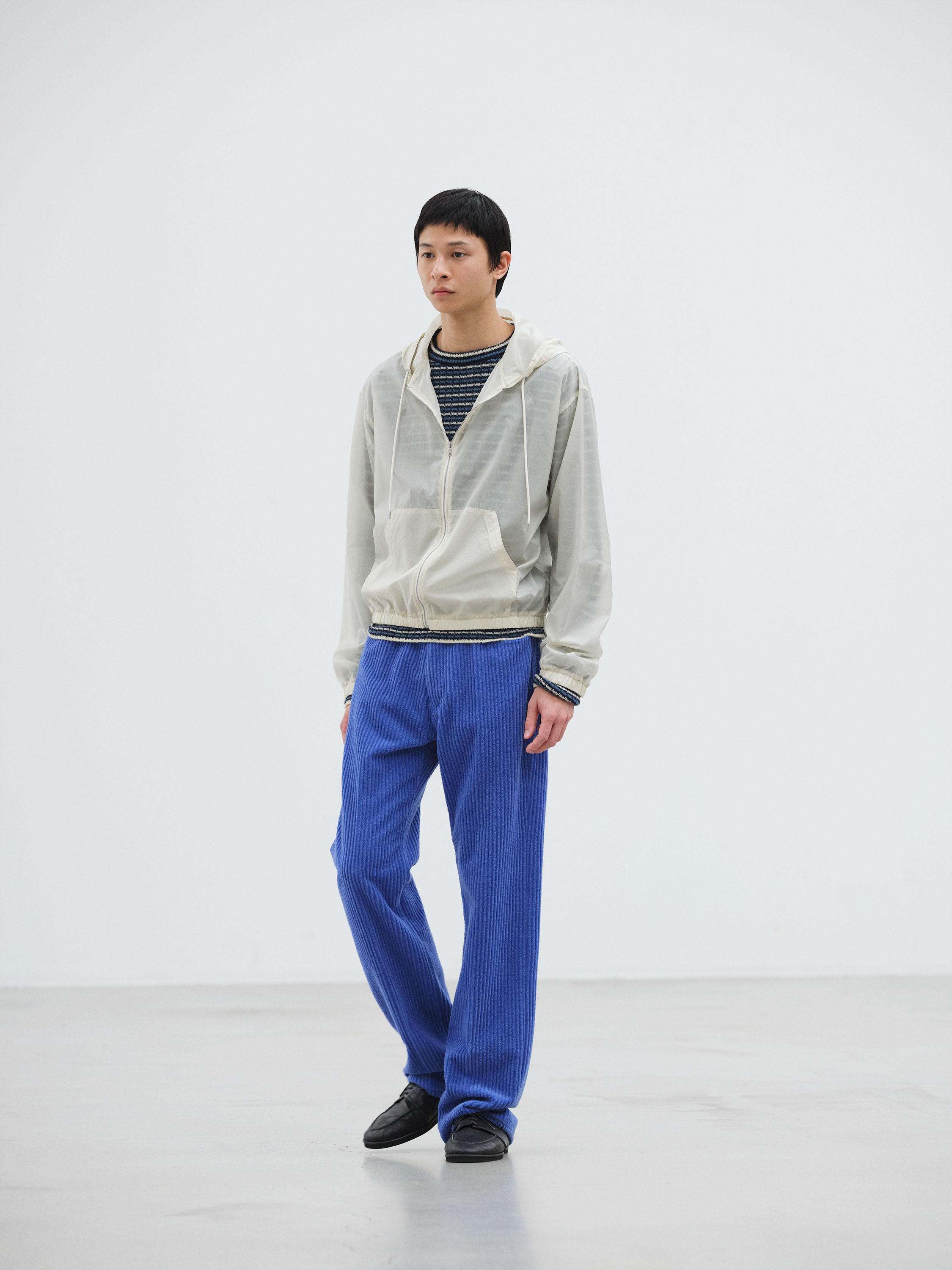 SHEER NYLON RIPSTOP HOODED BLOUSON 詳細画像 DUSTY IVORY 1