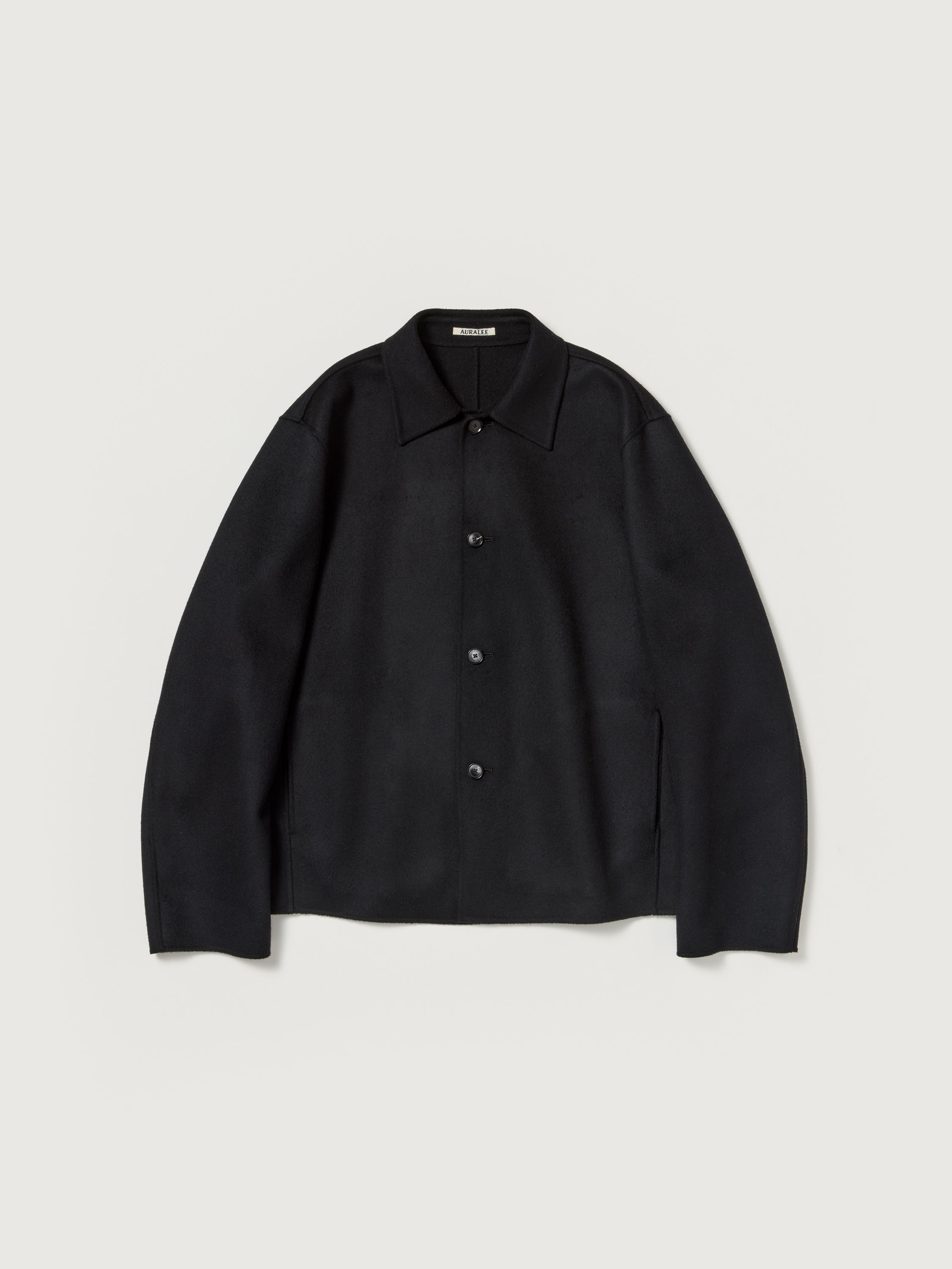 SUPER FINE WOOL MELTON HAND SEWN BLOUSON 詳細画像 BLACK 5