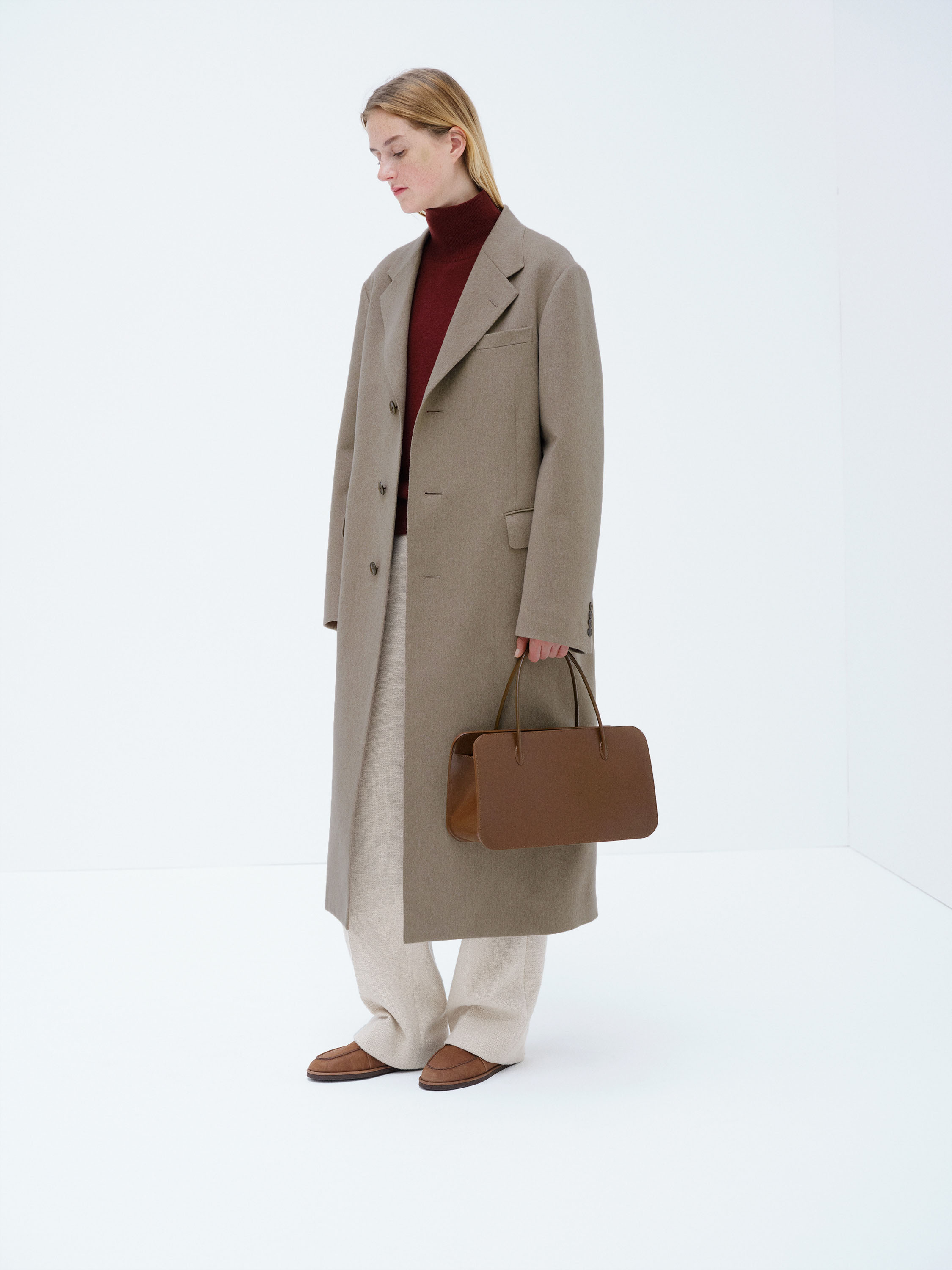 LEATHER TOTE BAG - M MADE BY AETA 詳細画像 BROWN 4