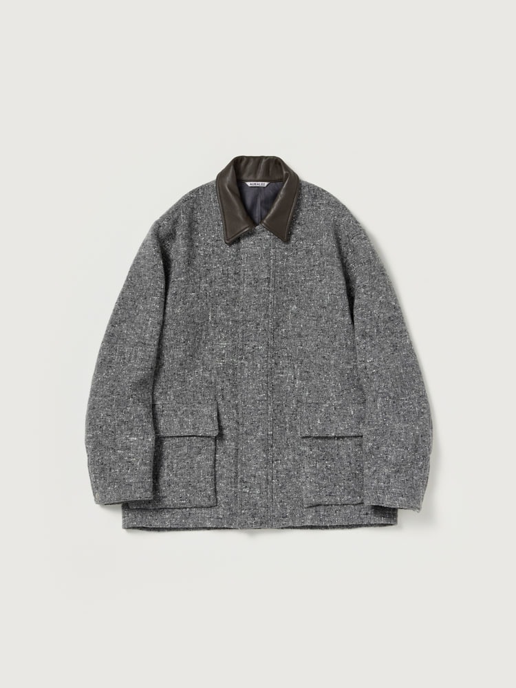 HOMESPUN TWEED ZIP BLOUSON