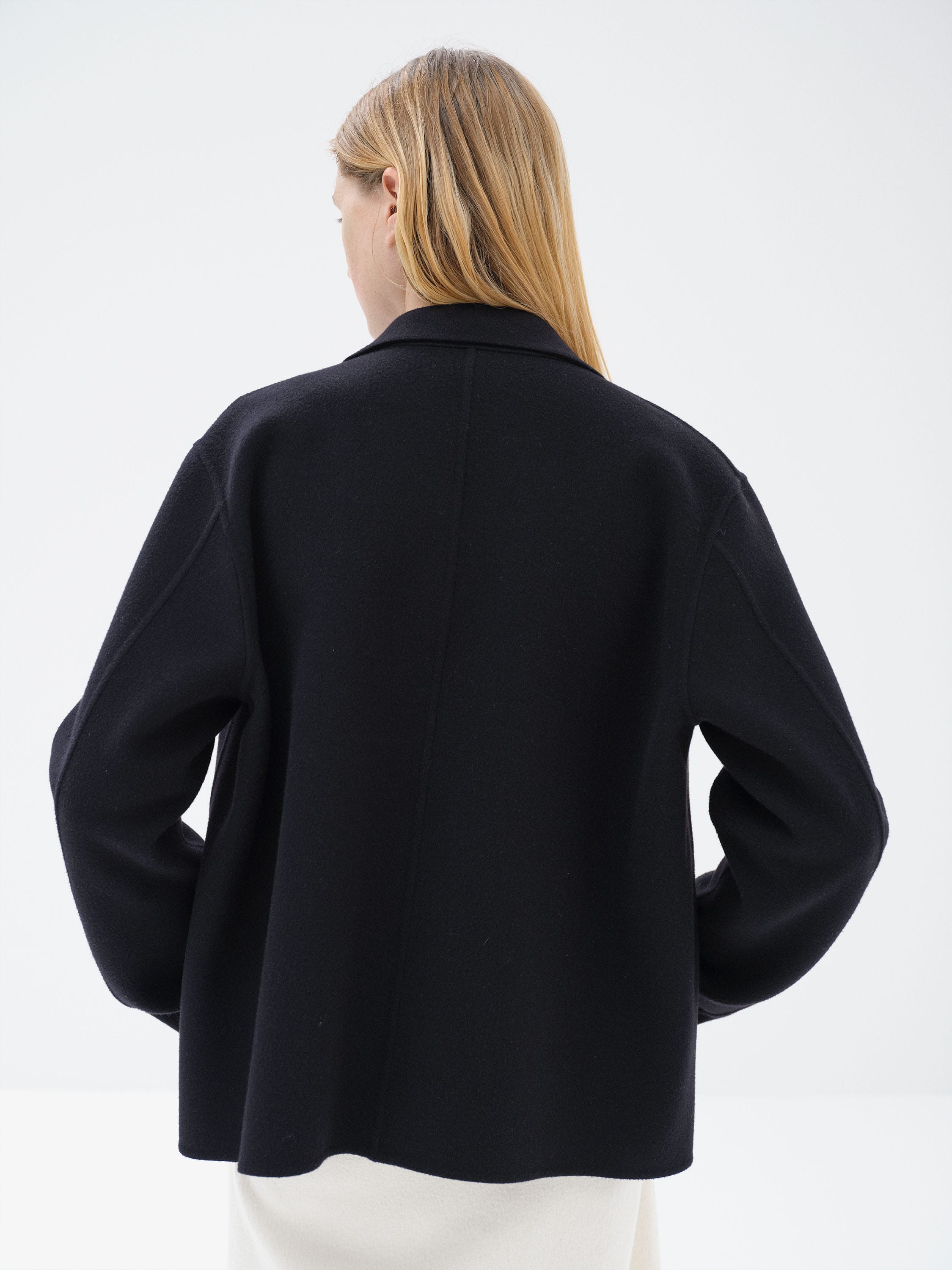 SUPER FINE WOOL MELTON HAND SEWN BLOUSON 詳細画像 BLACK 5