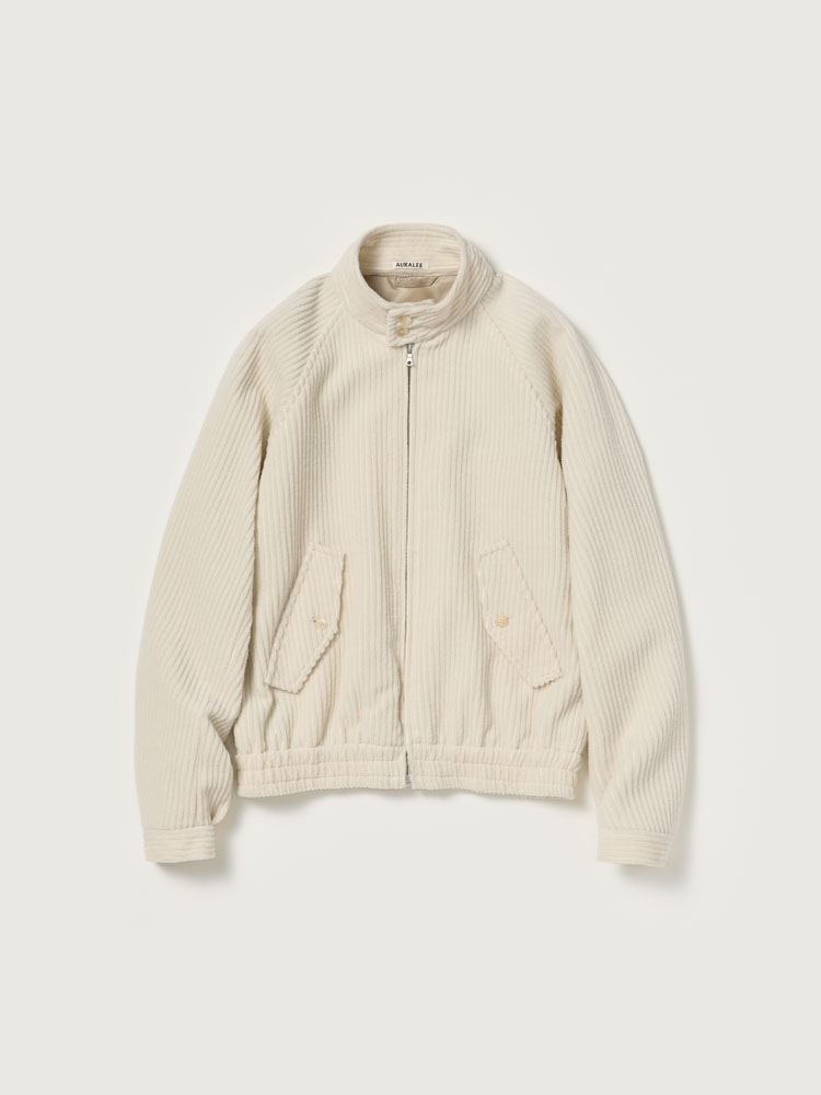 WOOL CASHMERE CORDUROY ZIP BLOUSON