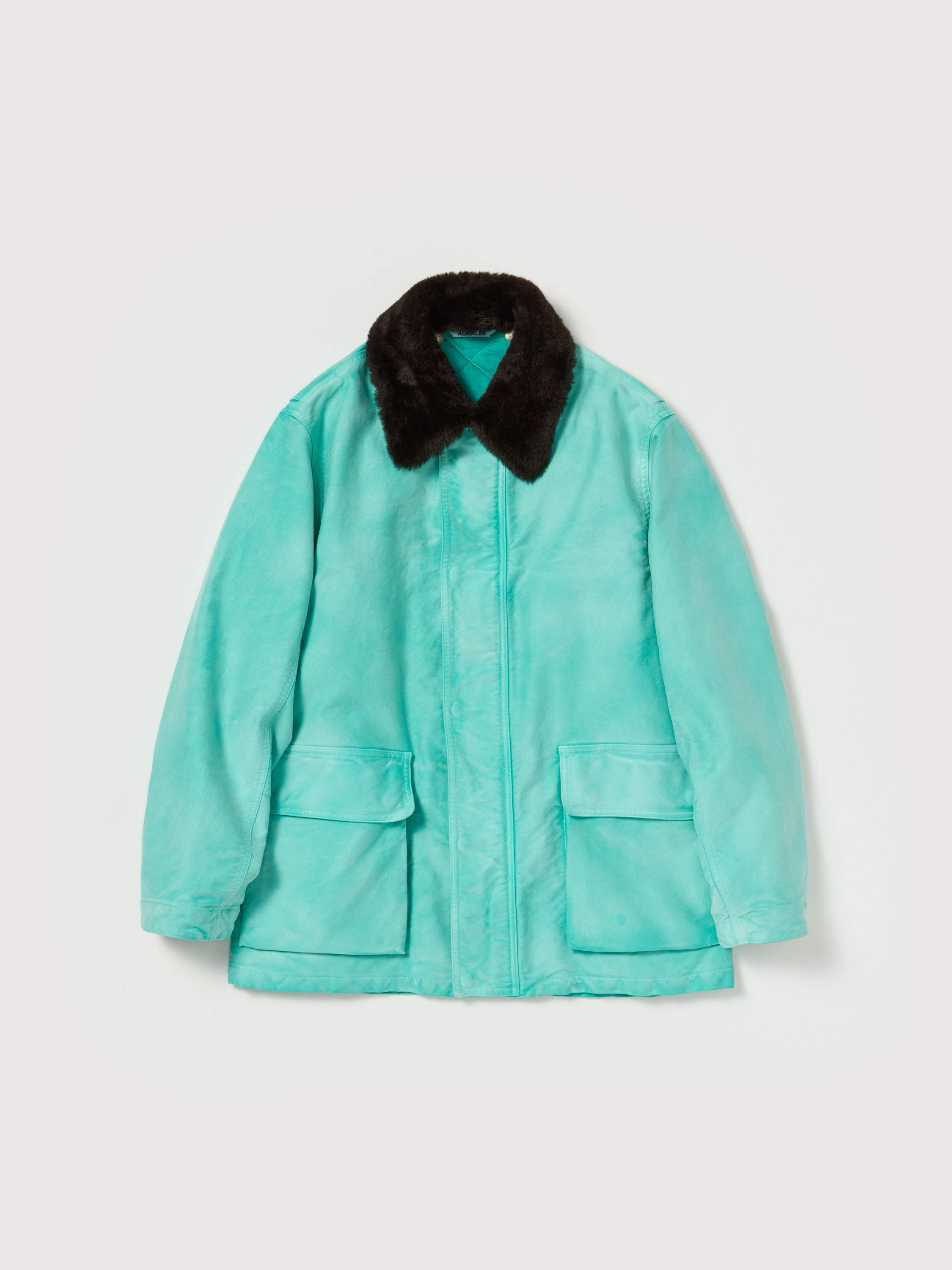 GARMENT-DYED ORGANIC COTTON HEAVY MOLESKIN BLOUSON 詳細画像 FADED AQUA GREEN 6