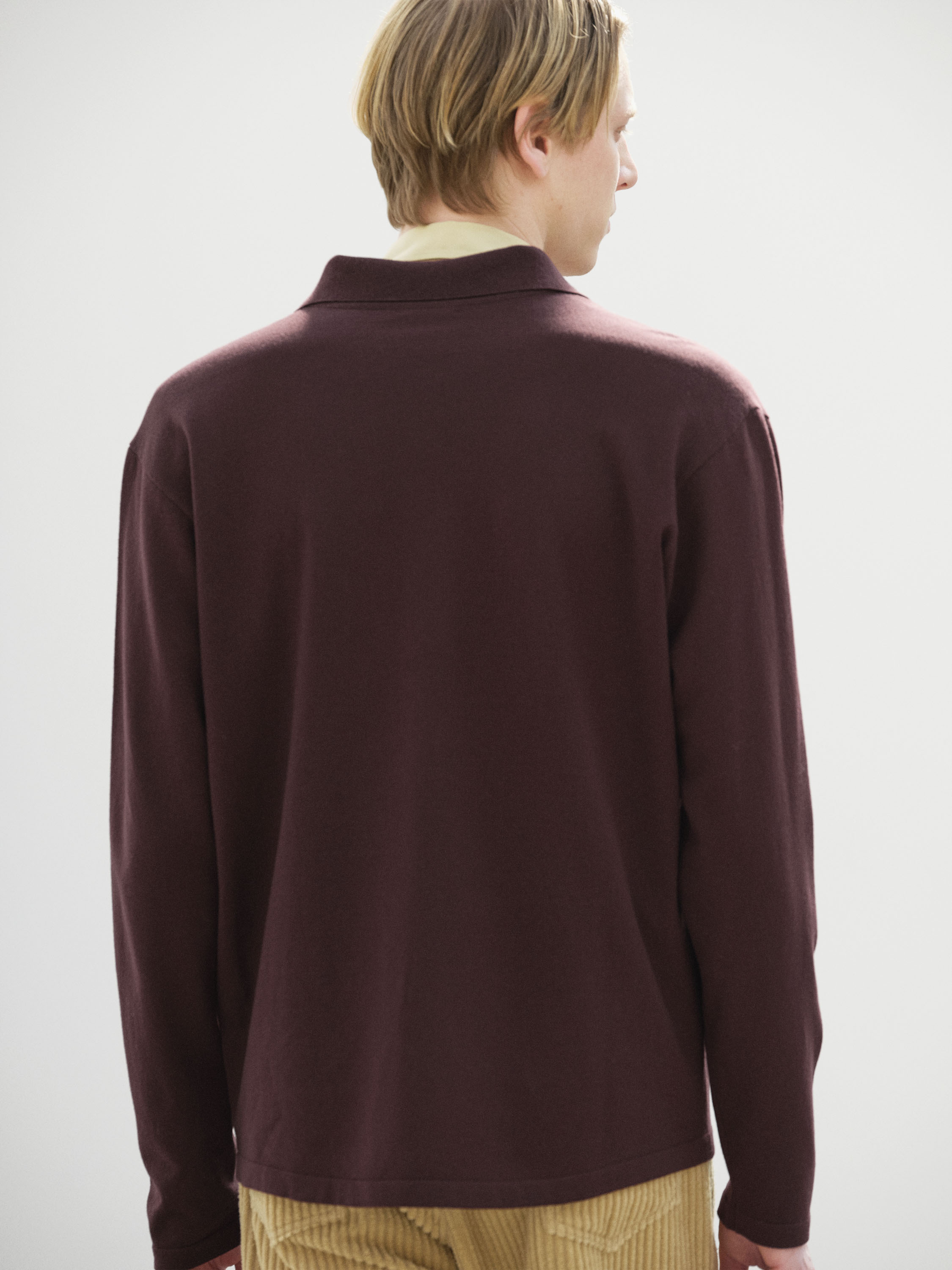 HIGH TWIST WOOL KNIT SHIRT CARDIGAN 詳細画像 RED BROWN 3