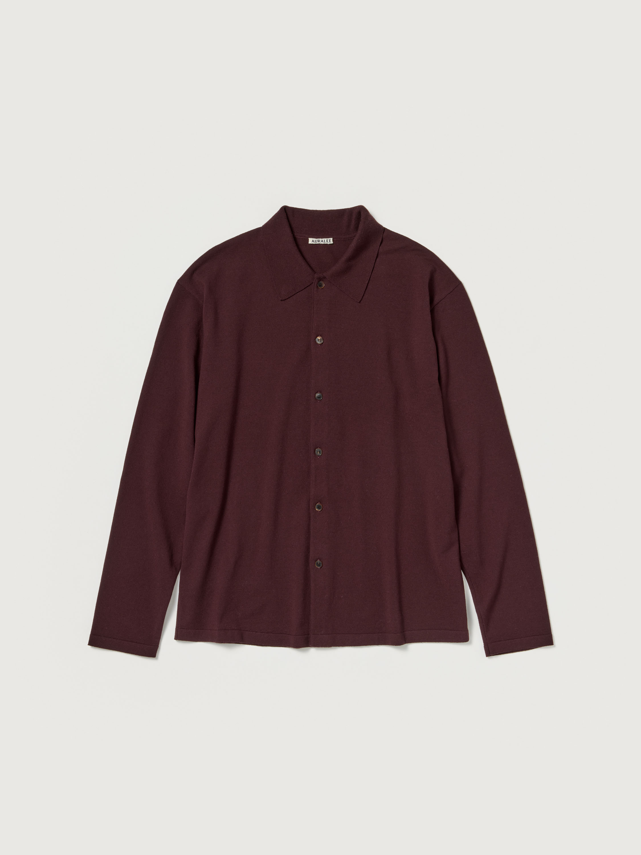 HIGH TWIST WOOL KNIT SHIRT CARDIGAN 詳細画像 RED BROWN 4