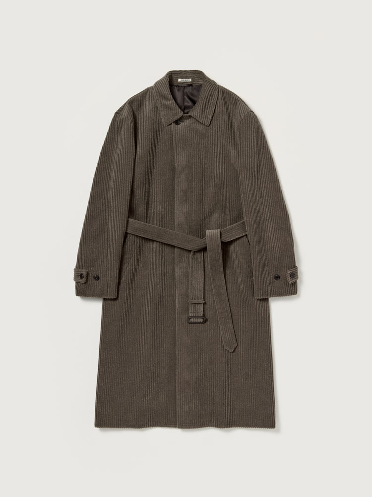 WOOL CASHMERE CORDUROY SOUTIEN COLLAR COAT
