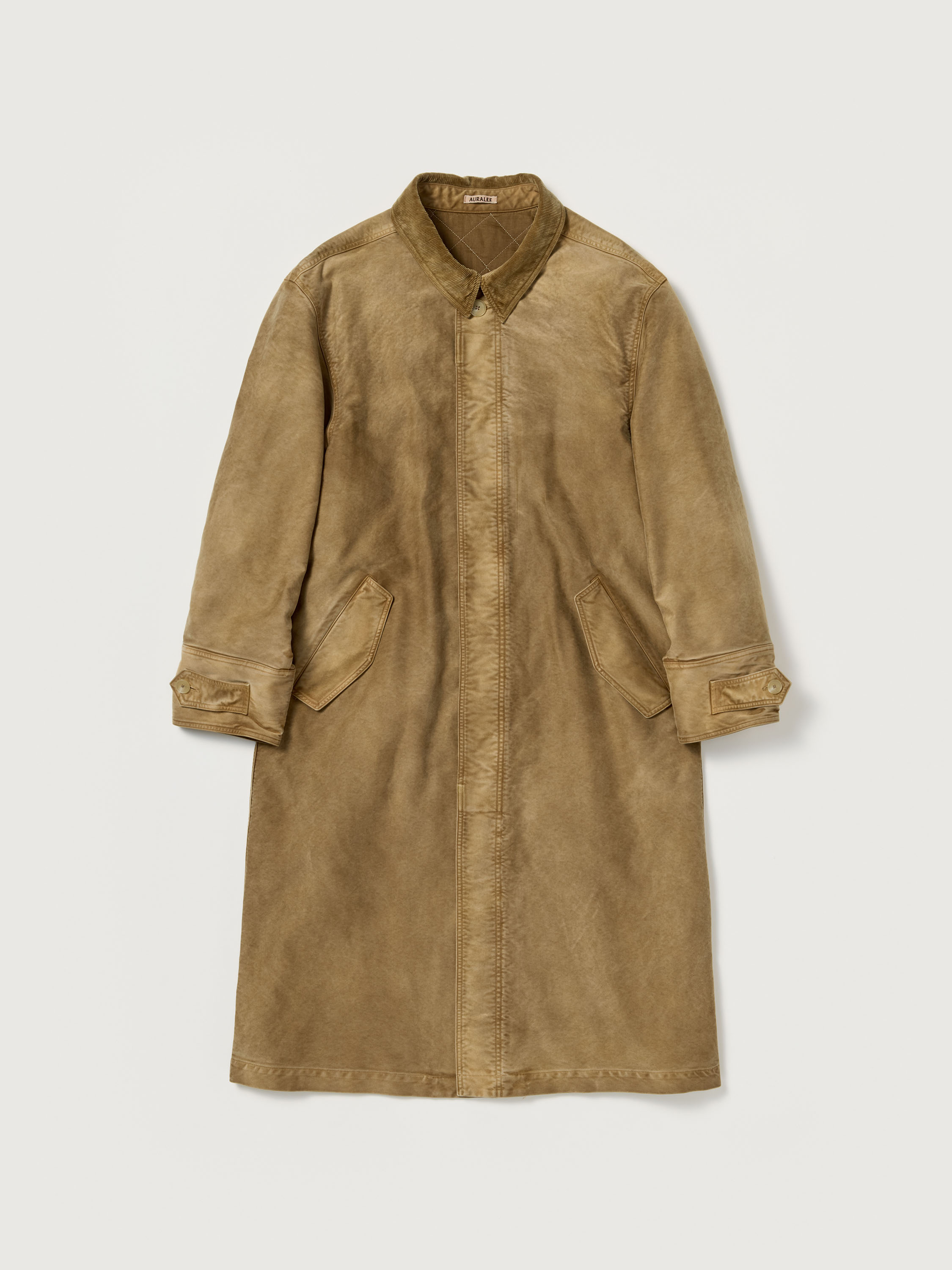 GARMENT-DYED ORGANIC COTTON HEAVY MOLESKIN COAT 詳細画像 FADED BROWN 5