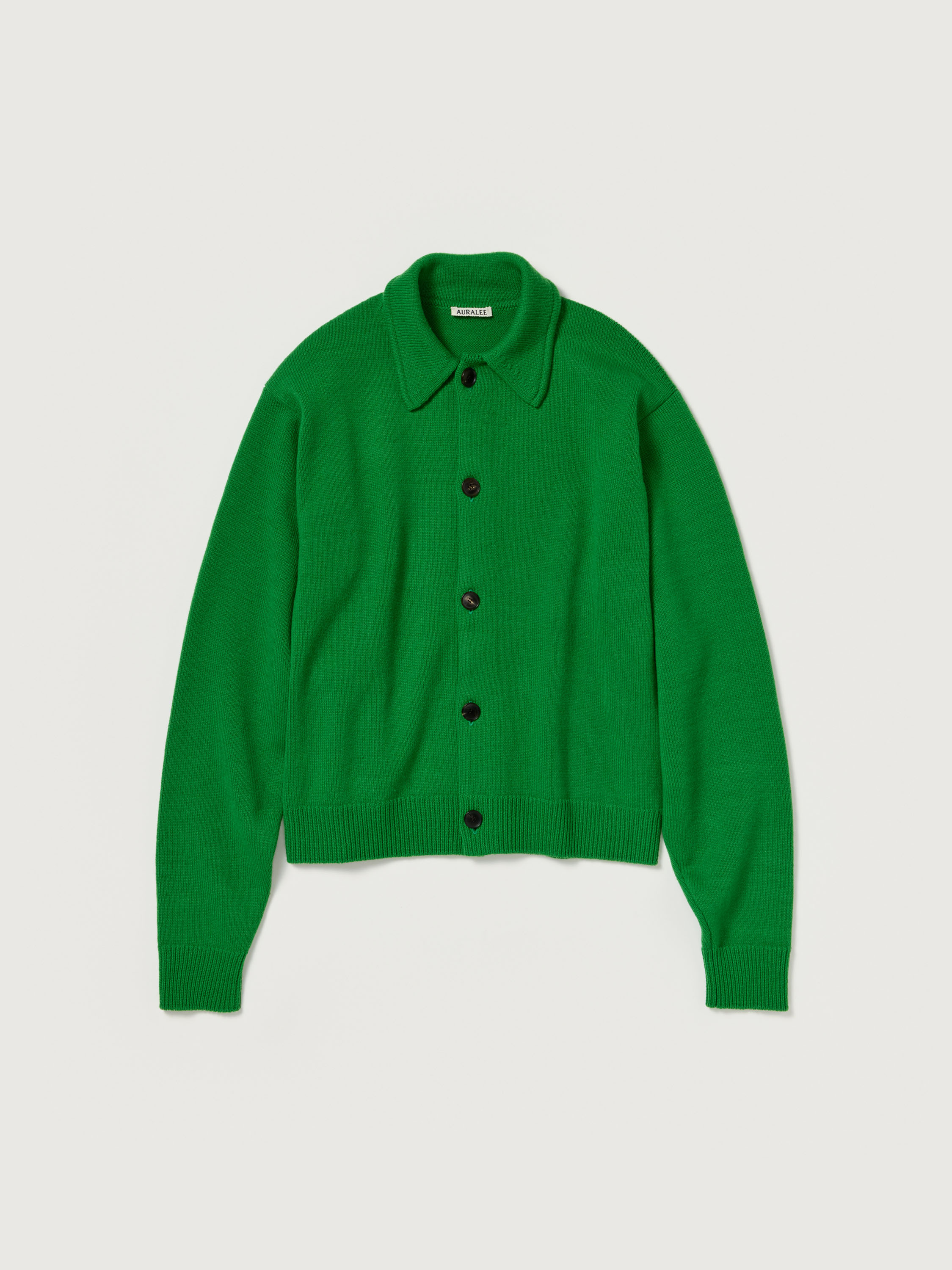 SUPER FINE WOOL KNIT SHIRT CARDIGAN 詳細画像 GREEN 5