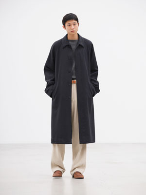 ULTRA FINE WOOL TWILL WOOL-LINED COAT