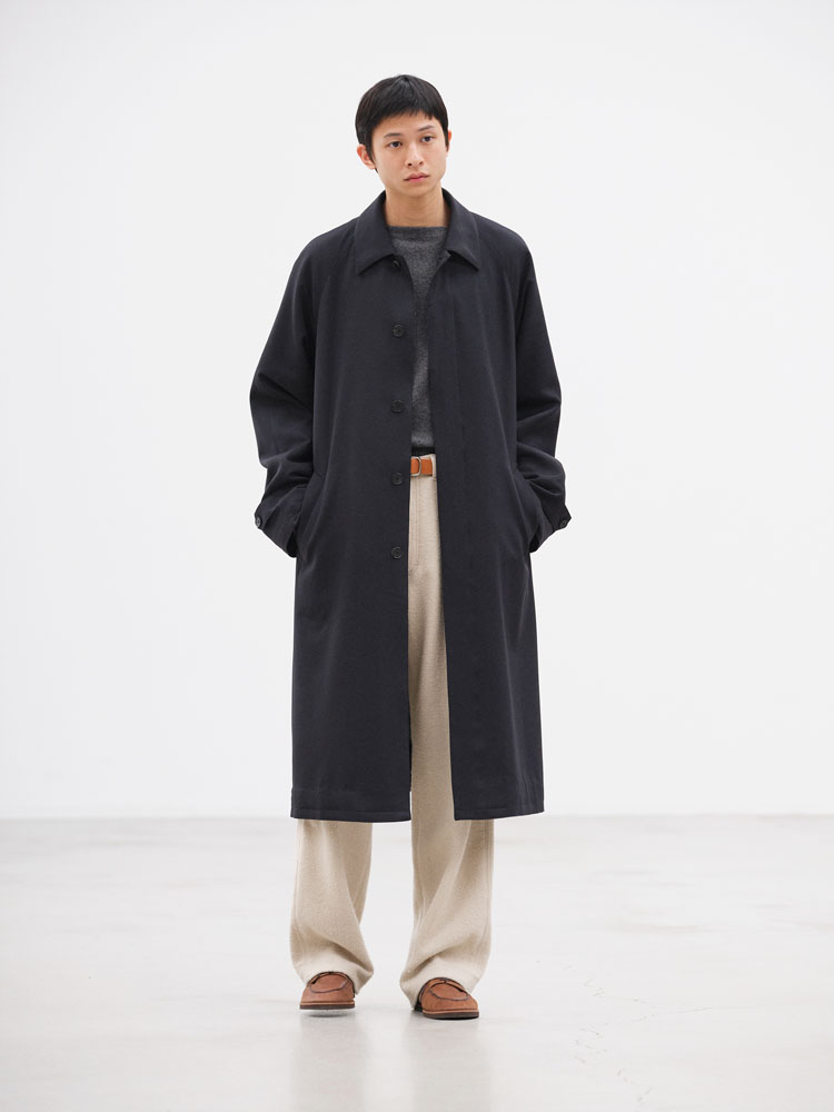 ULTRA FINE WOOL TWILL WOOL-LINED COAT