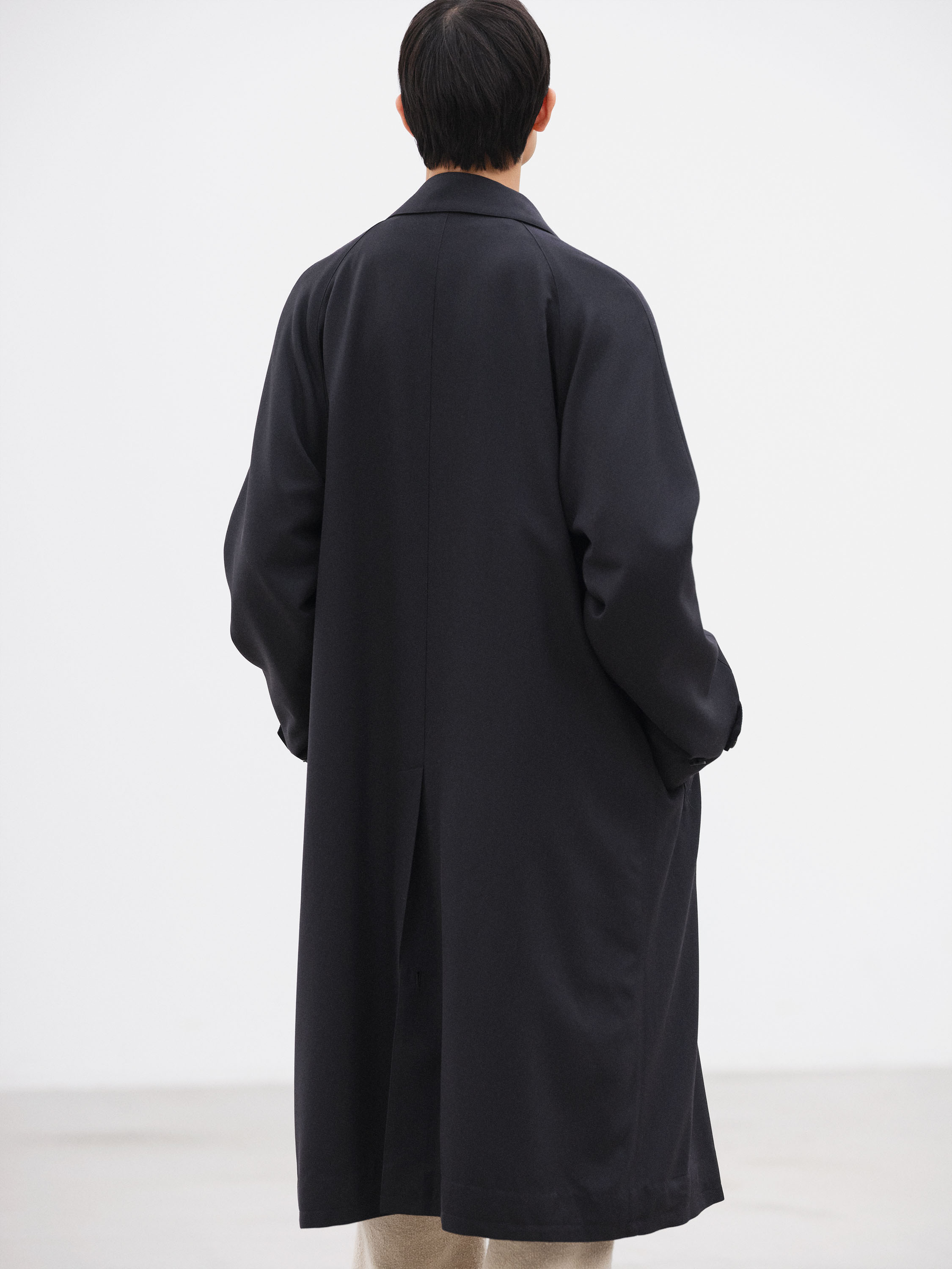 ULTRA FINE WOOL TWILL WOOL-LINED COAT 詳細画像 DARK NAVY × MIX GREEN 5