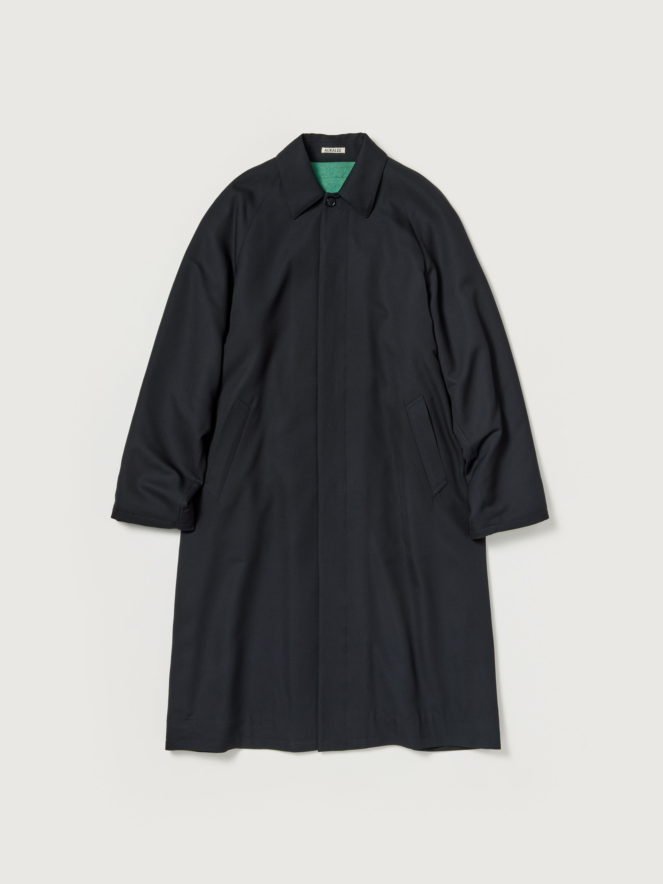 ULTRA FINE WOOL TWILL WOOL-LINED COAT 詳細画像 DARK NAVY × MIX GREEN 6