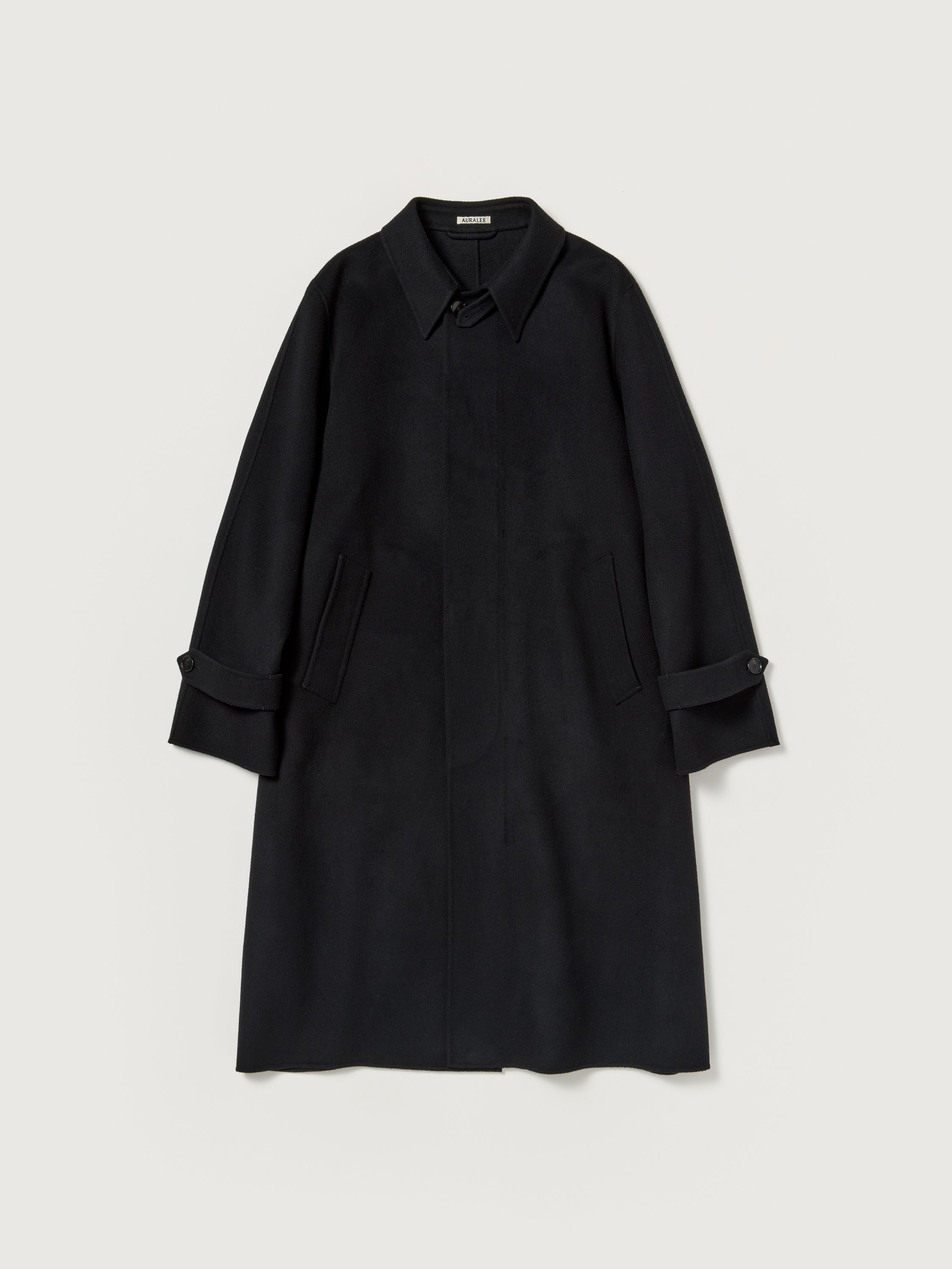 SUPER FINE WOOL MELTON HAND SEWN COAT 詳細画像 BLACK 6