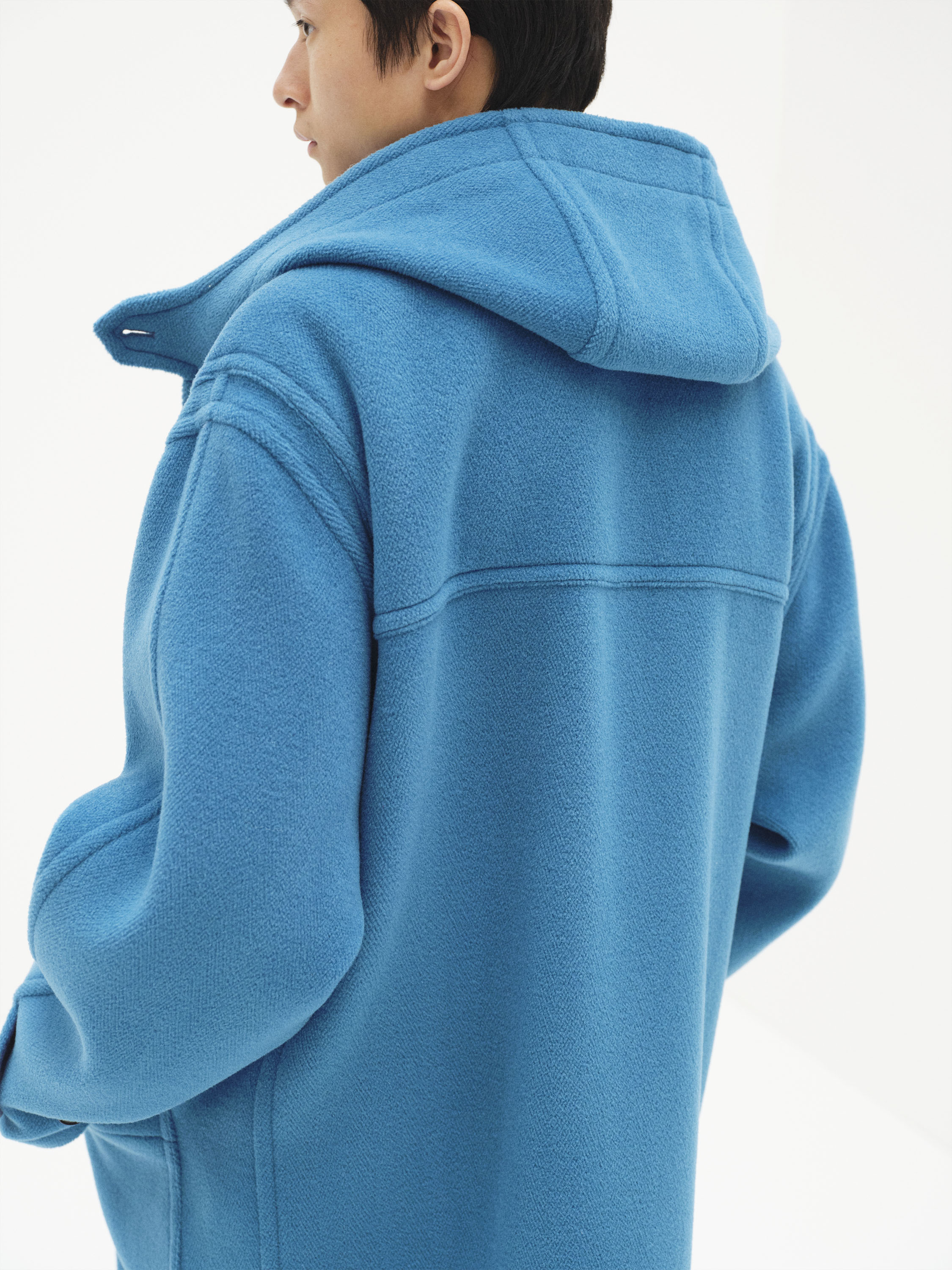 WOOL HERRINGBONE DUFFLE COAT 詳細画像 CERULEAN BLUE 5