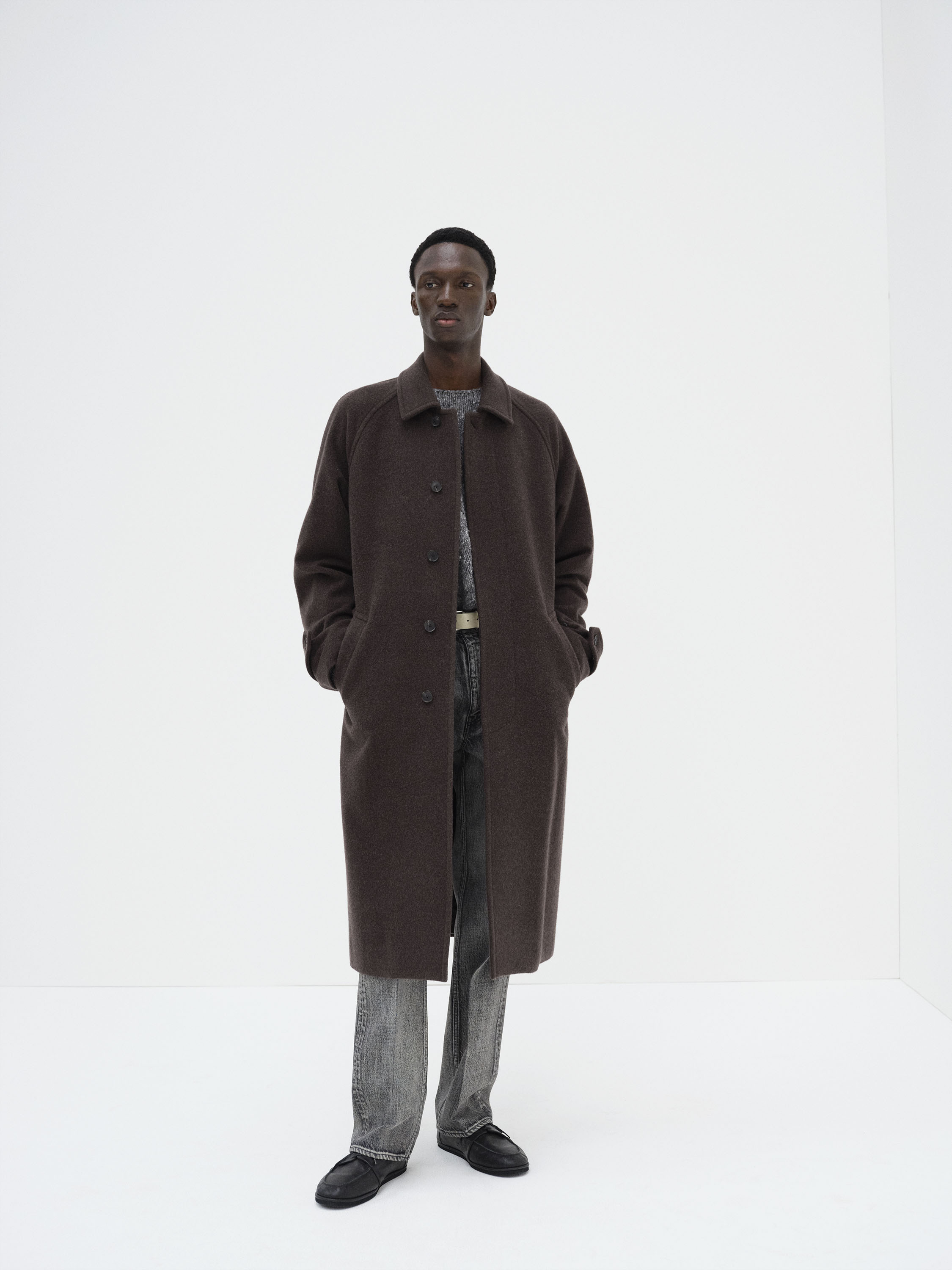 SUPER FINE WOOL MOSSER SOUTIEN COLLAR COAT 詳細画像 TOP BROWN 2