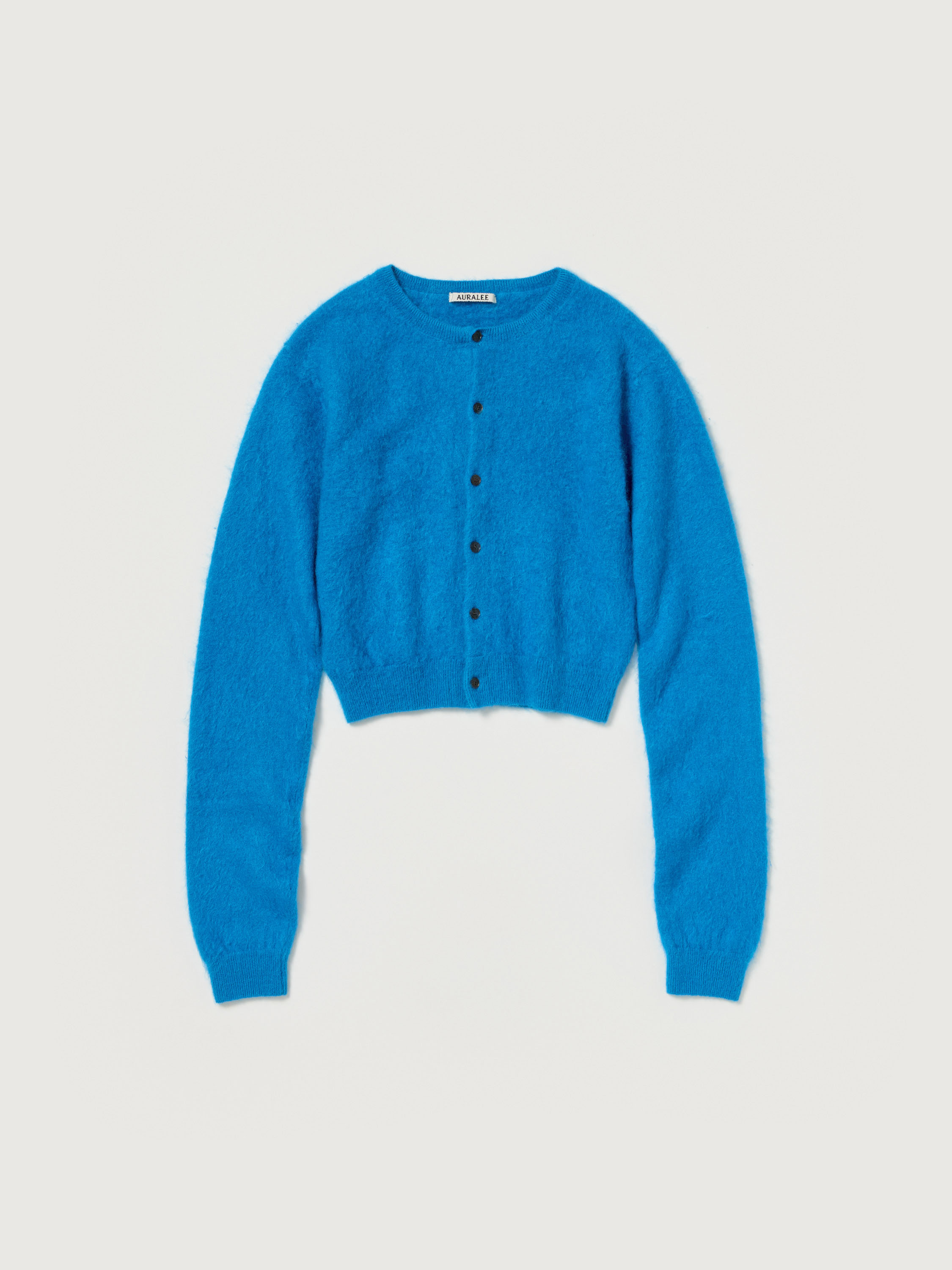 GARMENT-DYED BABY ALPACA FUR KNIT CREW-NECK CARDIGAN 詳細画像 ROYAL BLUE 5