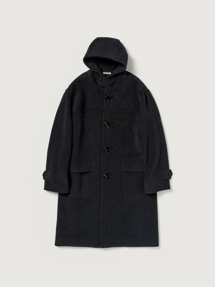 WOOL HERRINGBONE DUFFLE COAT