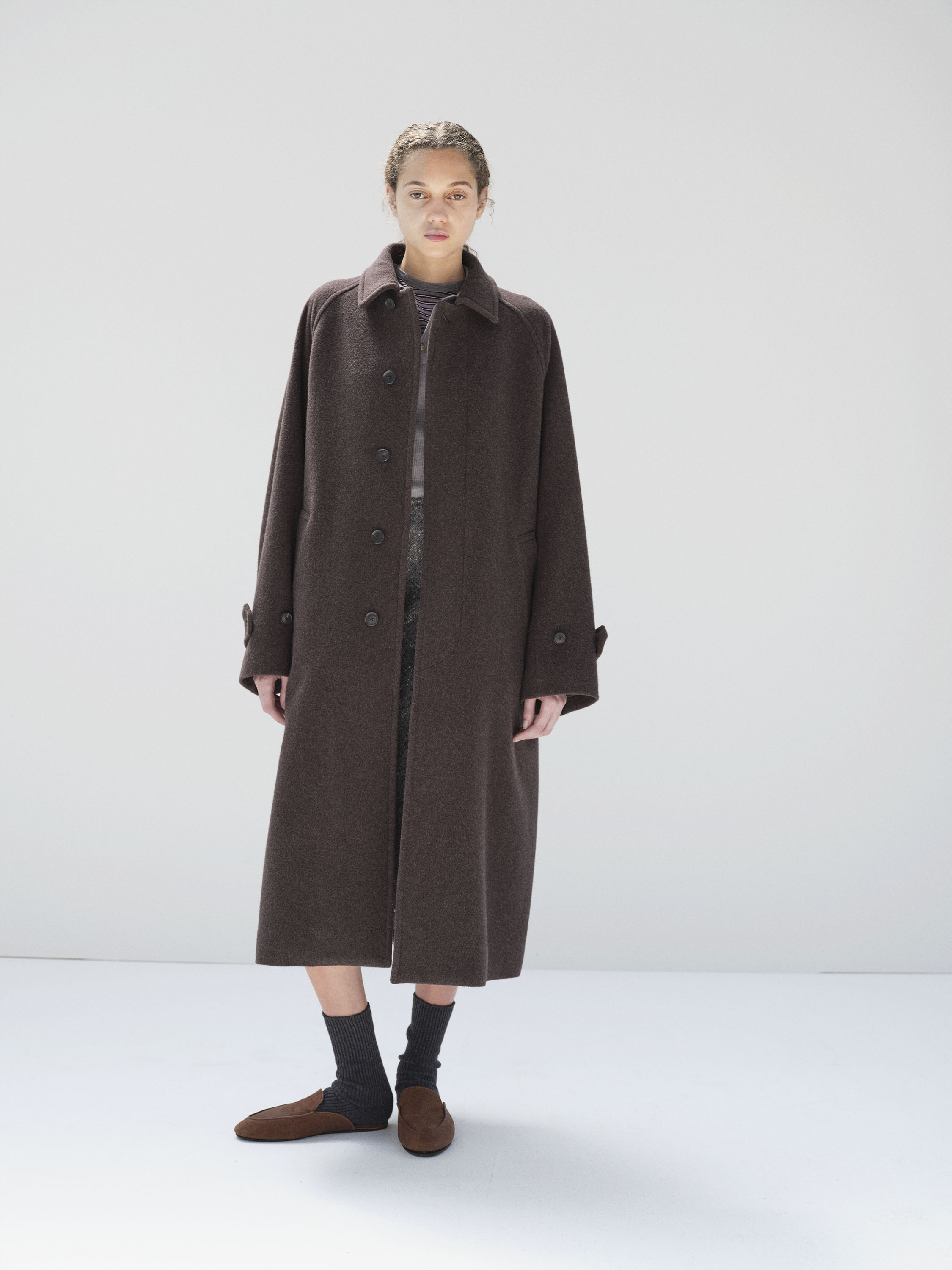 SUPER FINE WOOL MOSSER SOUTIEN COLLAR COAT 詳細画像 TOP BROWN 1
