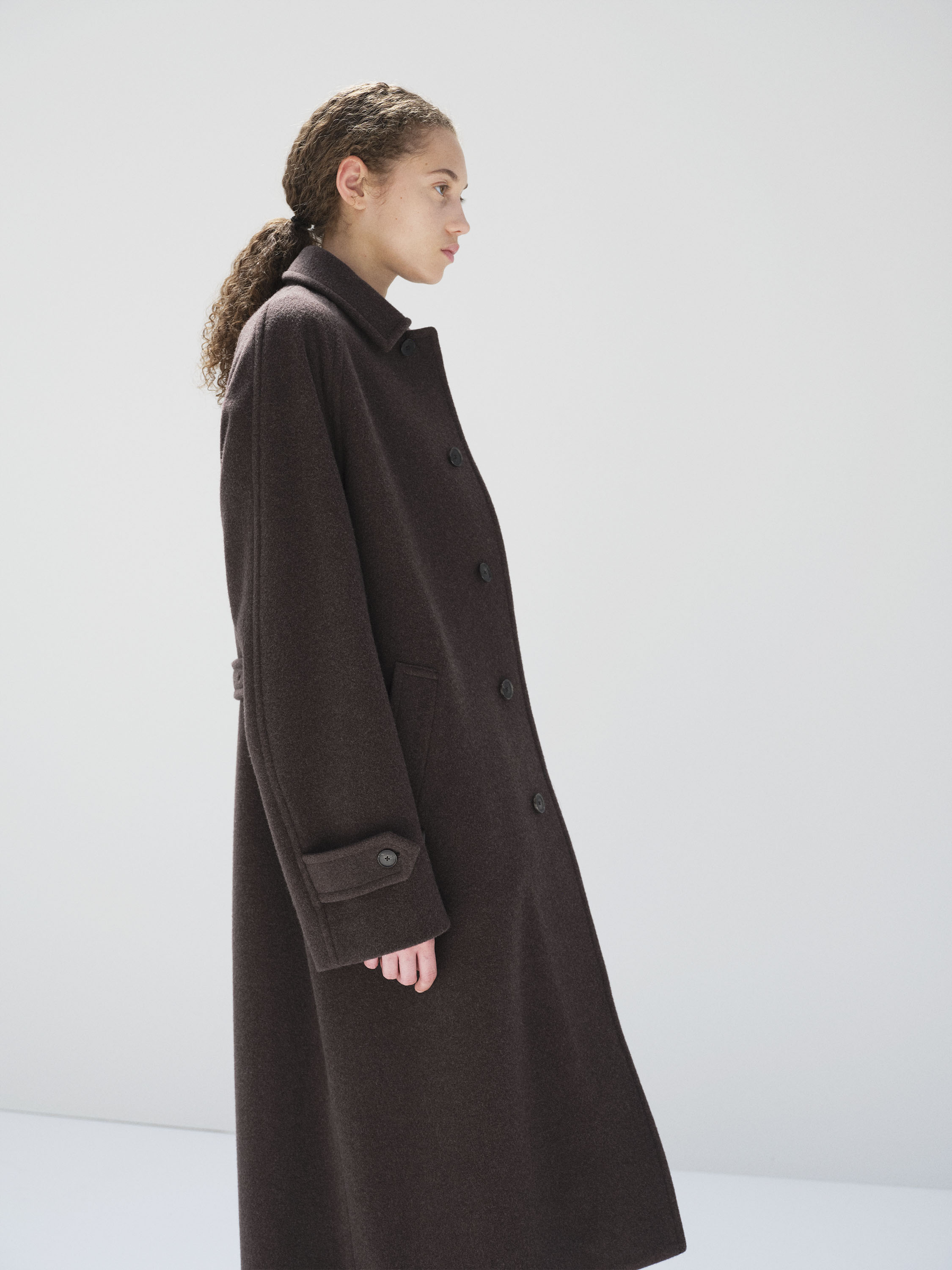 SUPER FINE WOOL MOSSER SOUTIEN COLLAR COAT 詳細画像 TOP BROWN 4