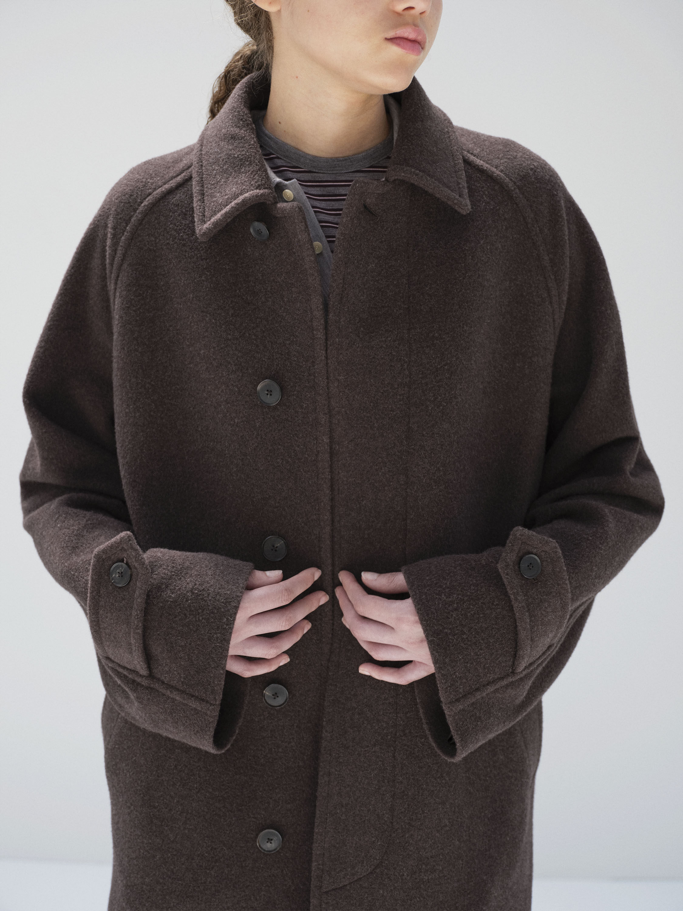 SUPER FINE WOOL MOSSER SOUTIEN COLLAR COAT 詳細画像 TOP BROWN 5