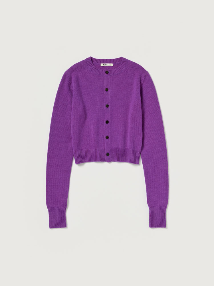LIGHT CASHMERE KNIT CREW-NECK CARDIGAN