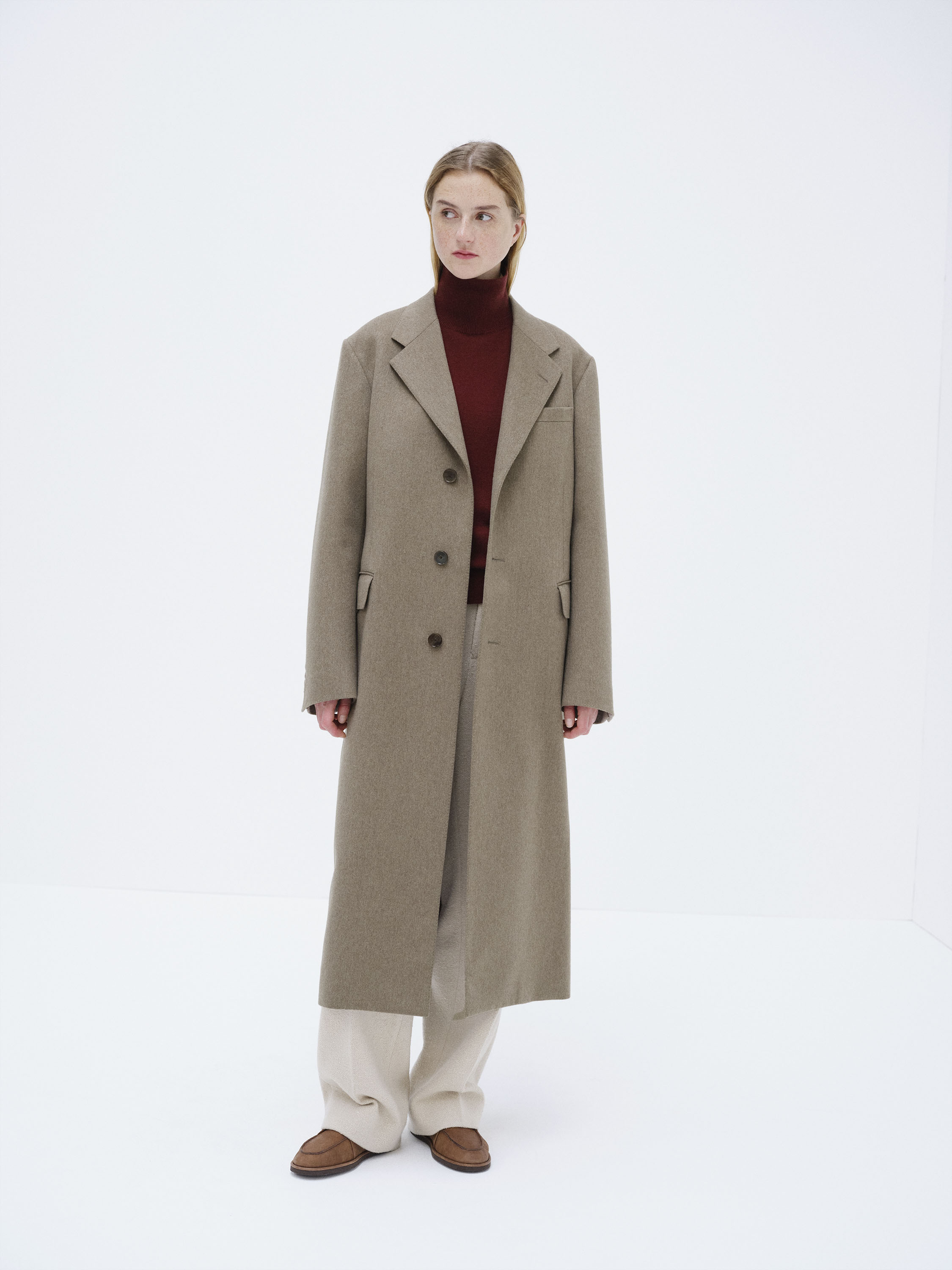 CASHMERE MOLESKIN LONG COAT 詳細画像 TOP BROWN BEIGE 1
