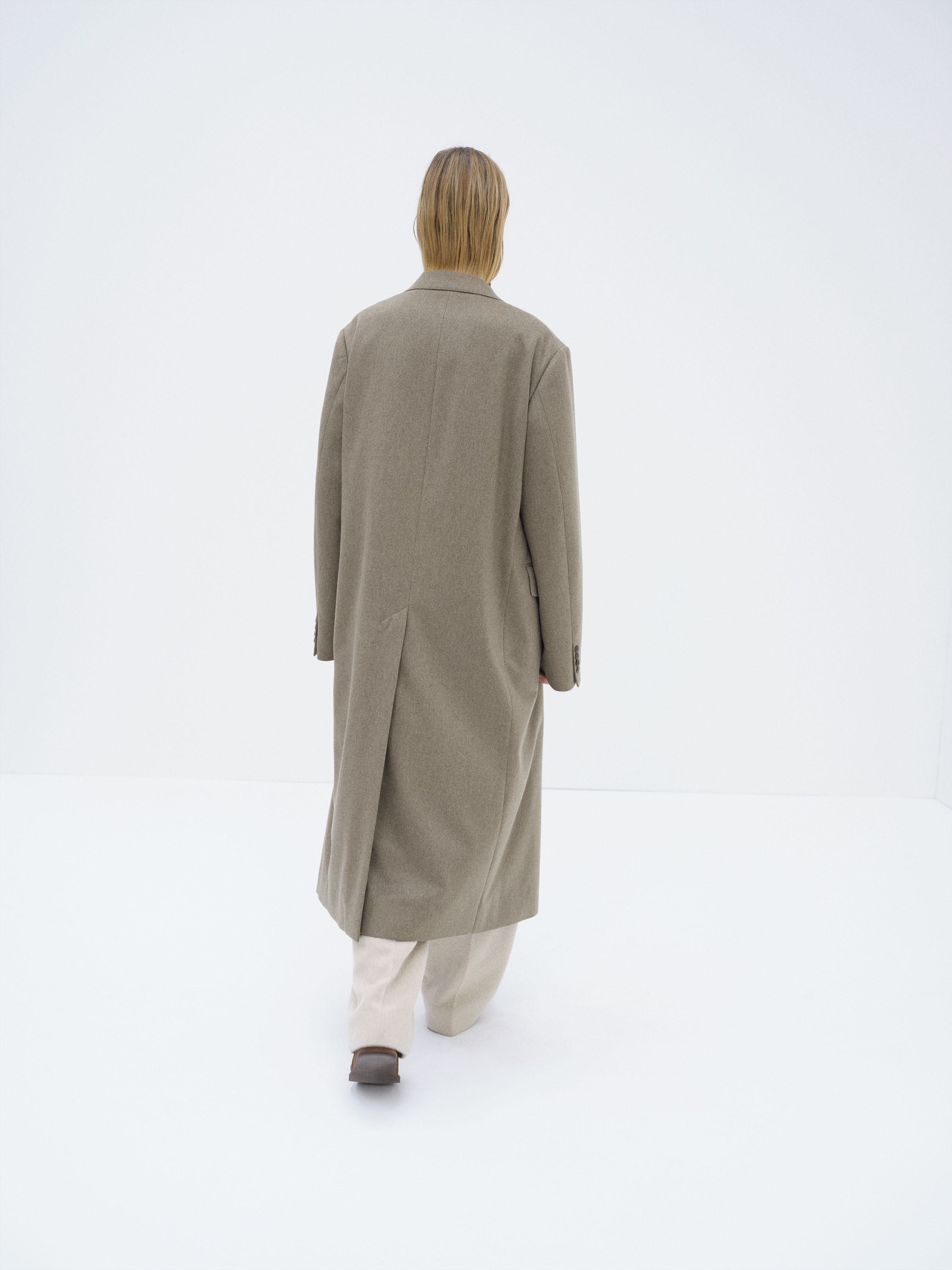 CASHMERE MOLESKIN LONG COAT 詳細画像 TOP BROWN BEIGE 7