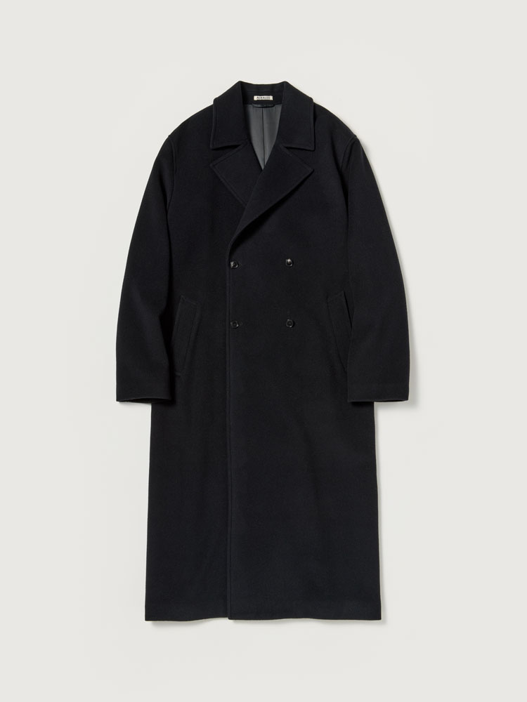 SUPER FINE WOOL MOSSER DOUBLE-BREASTED COAT