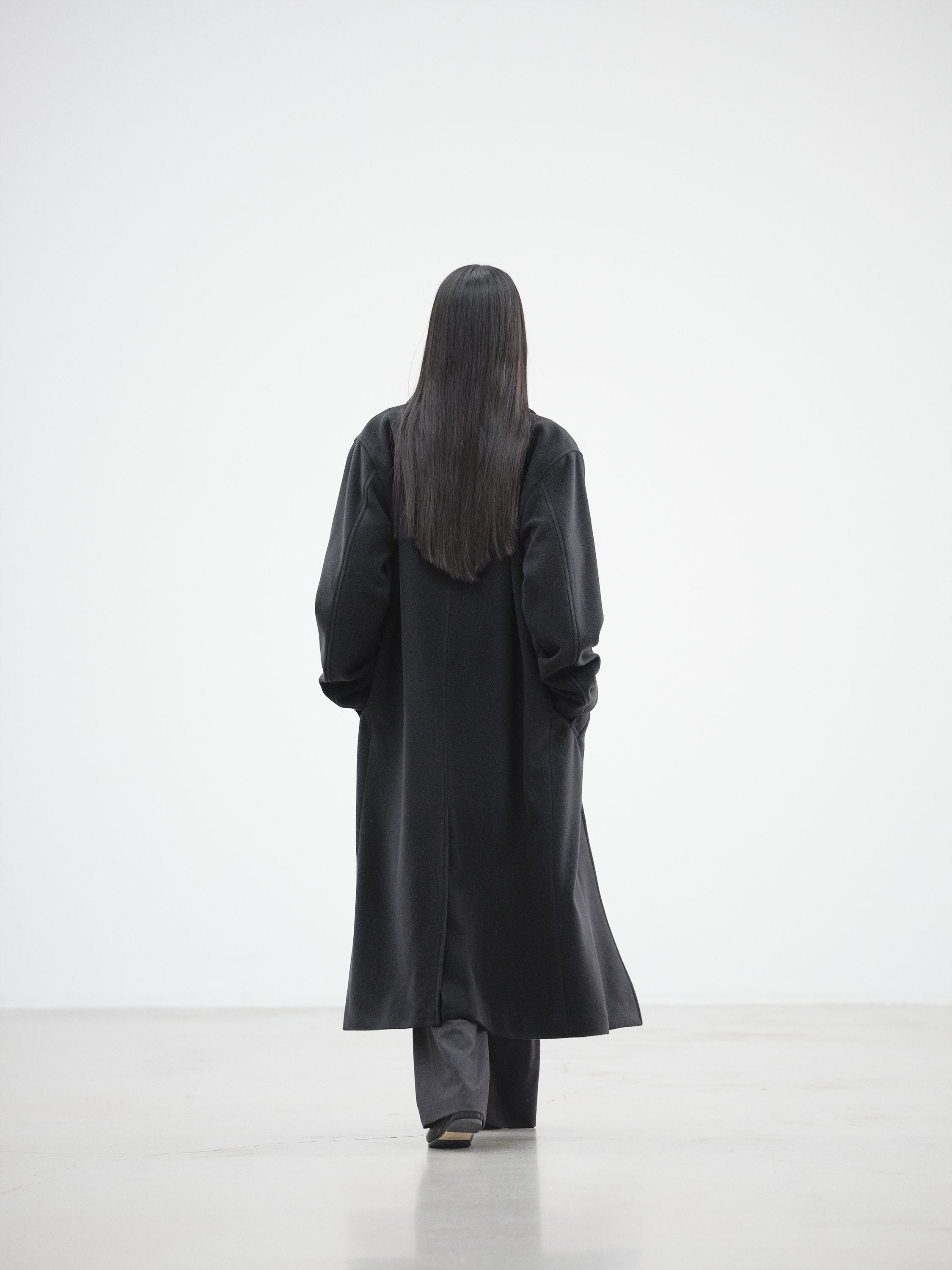 SUPER FINE WOOL MOSSER DOUBLE-BREASTED COAT 詳細画像 BLACK 6