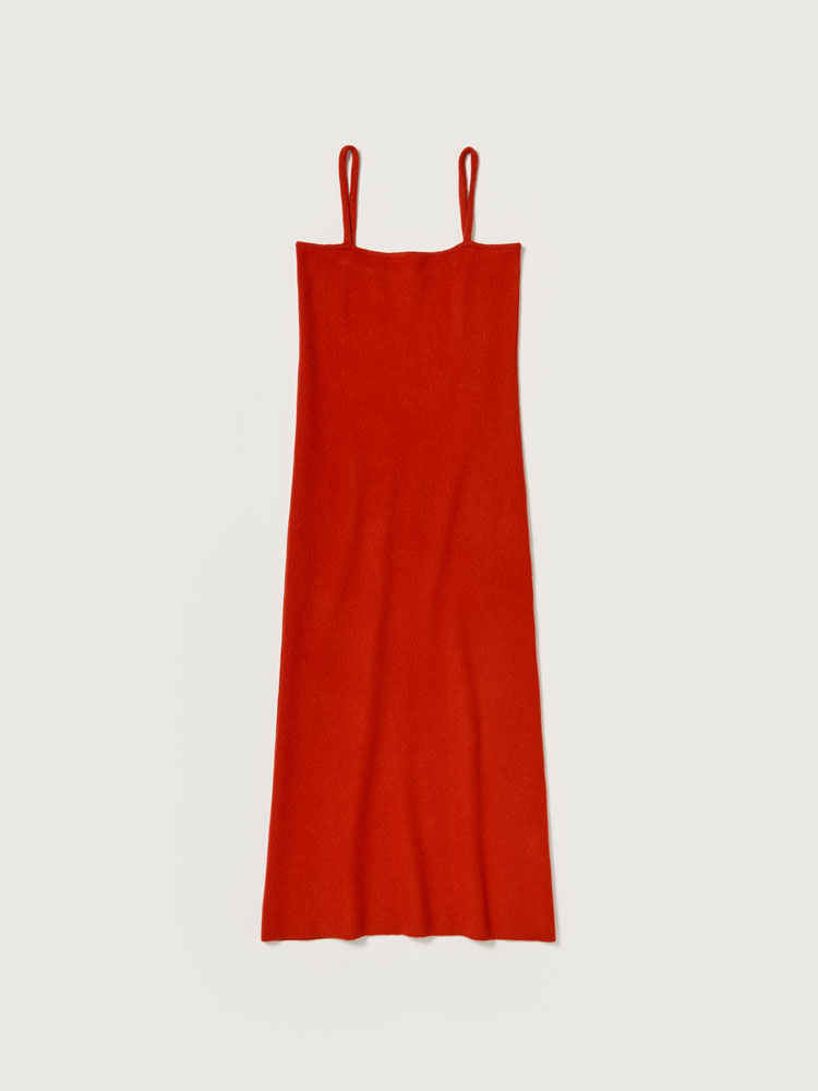 SMOOTH FULLED WOOL KNIT DRESS