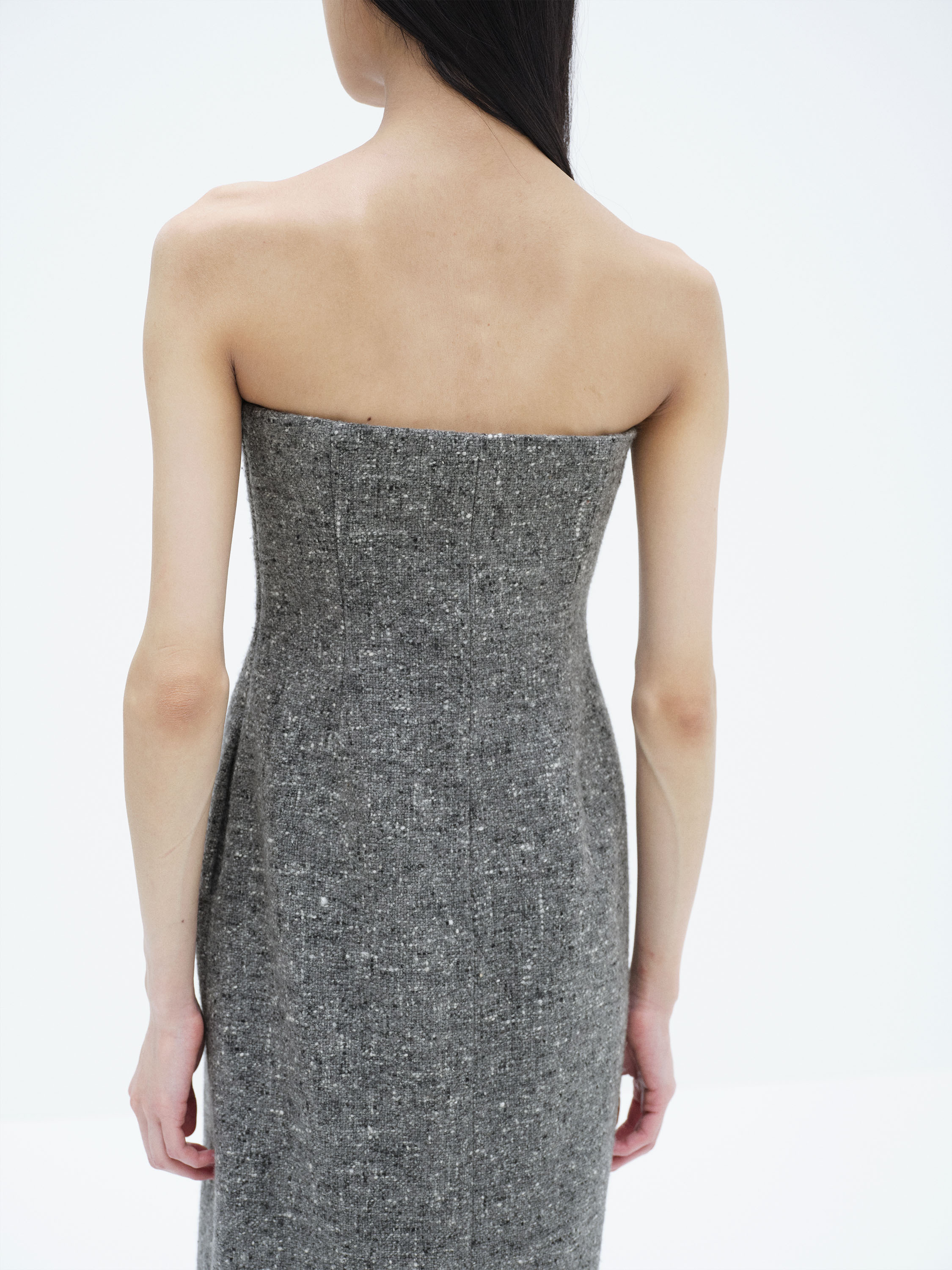 HOMESPUN TWEED DRESS 詳細画像 MIX GRAY 6