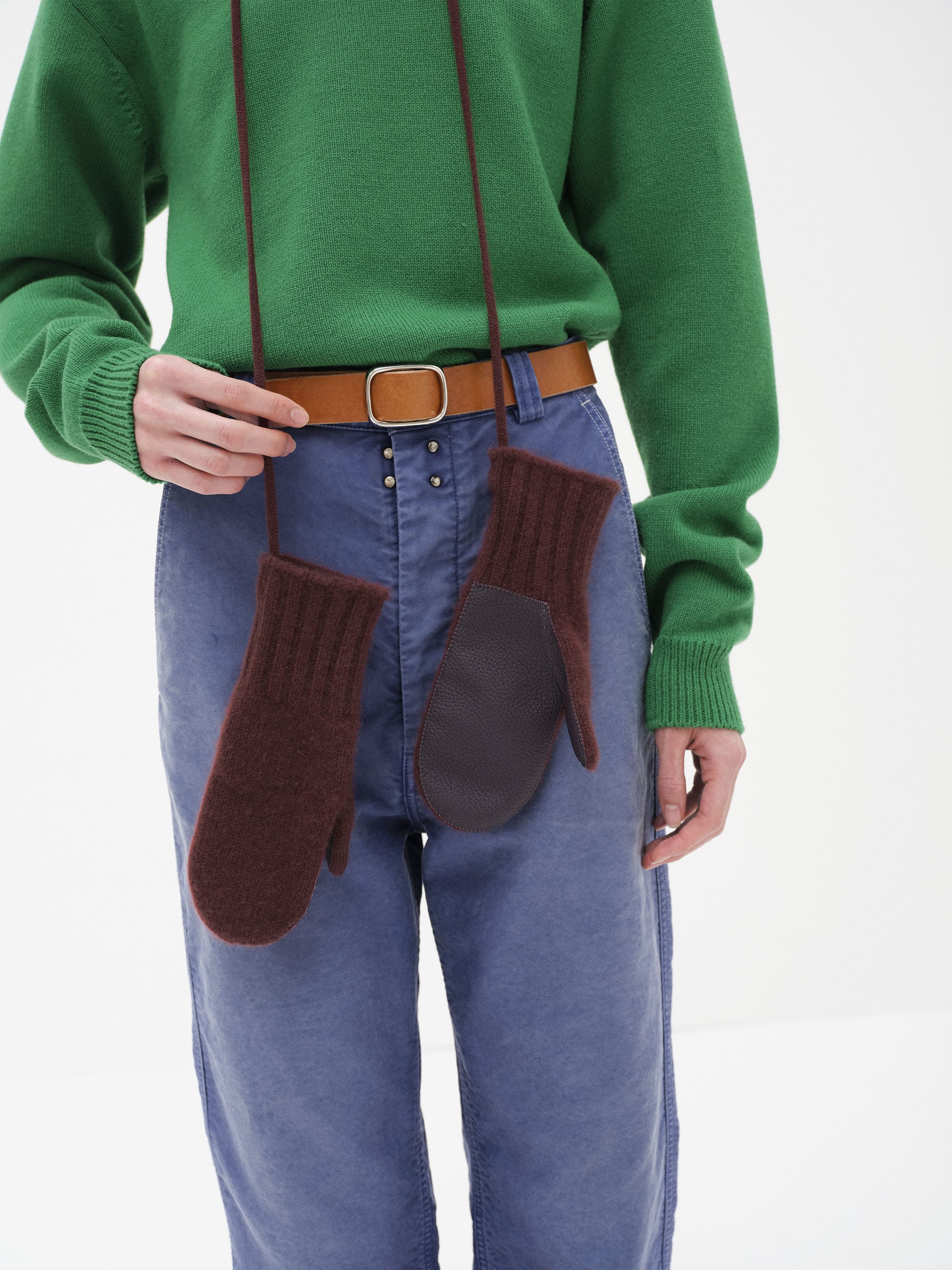 BABY CASHMERE KNIT MITTEN 詳細画像 RED BROWN 2