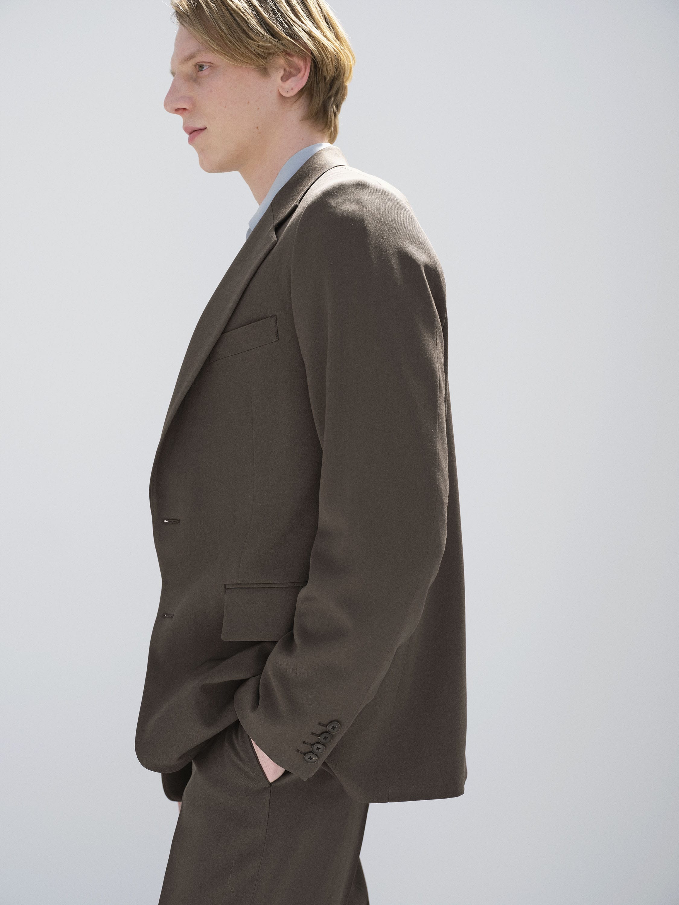 LIGHT WOOL MAX GABARDINE JACKET 詳細画像 DARK BROWN 3
