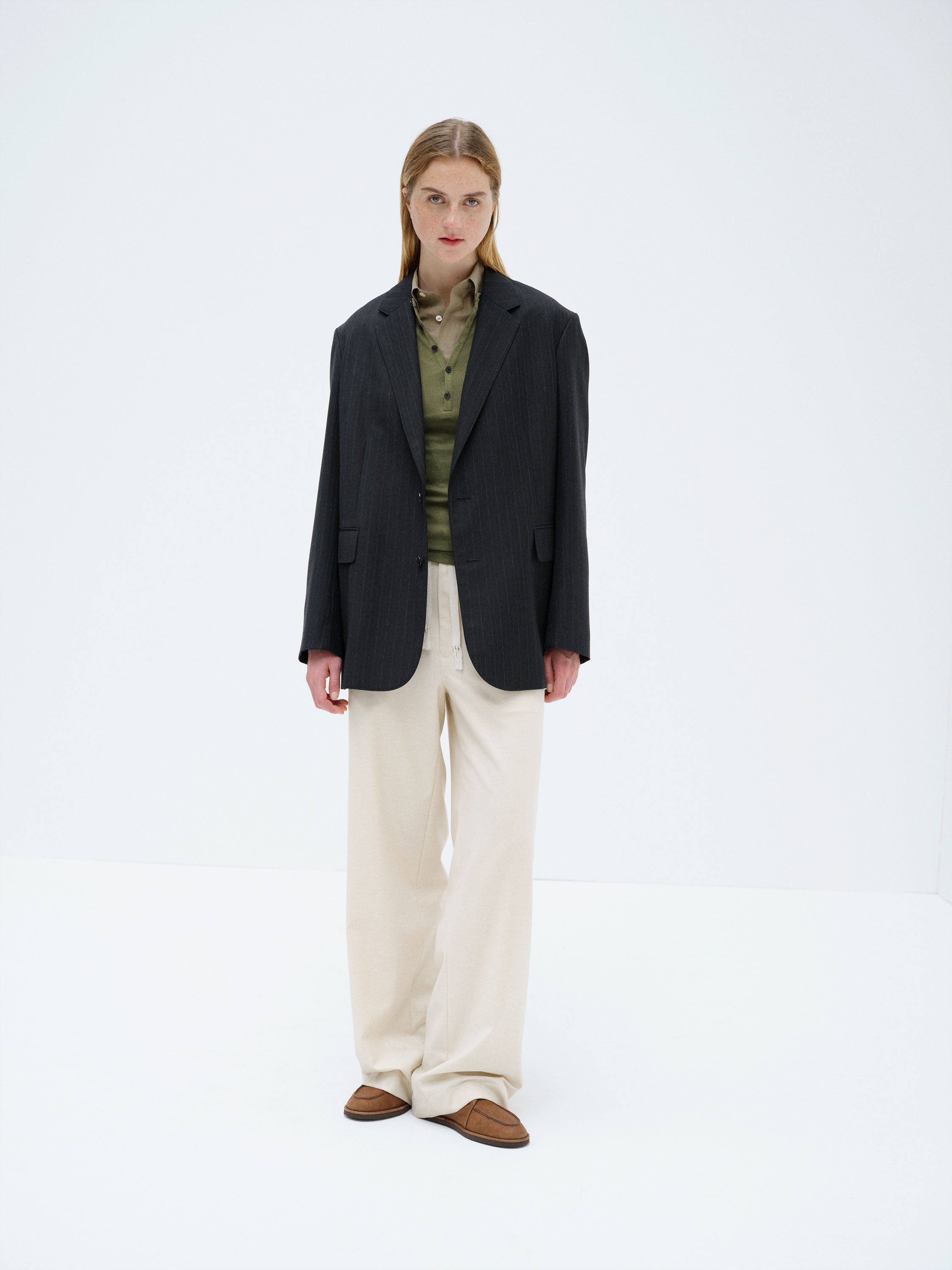 BLUEFACED WOOL JACKET 詳細画像 CHARCOAL NAVY STRIPE 1