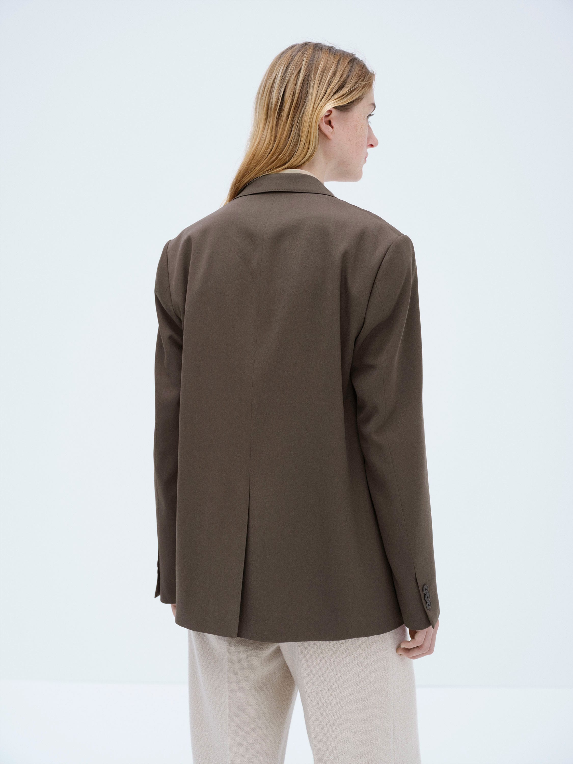 LIGHT WOOL MAX GABARDINE JACKET 詳細画像 DARK BROWN 4