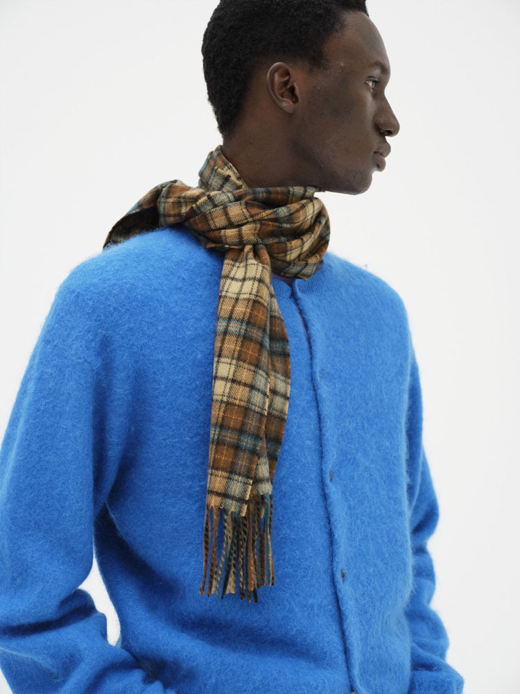 CASHMERE CHECK LONG STOLE
