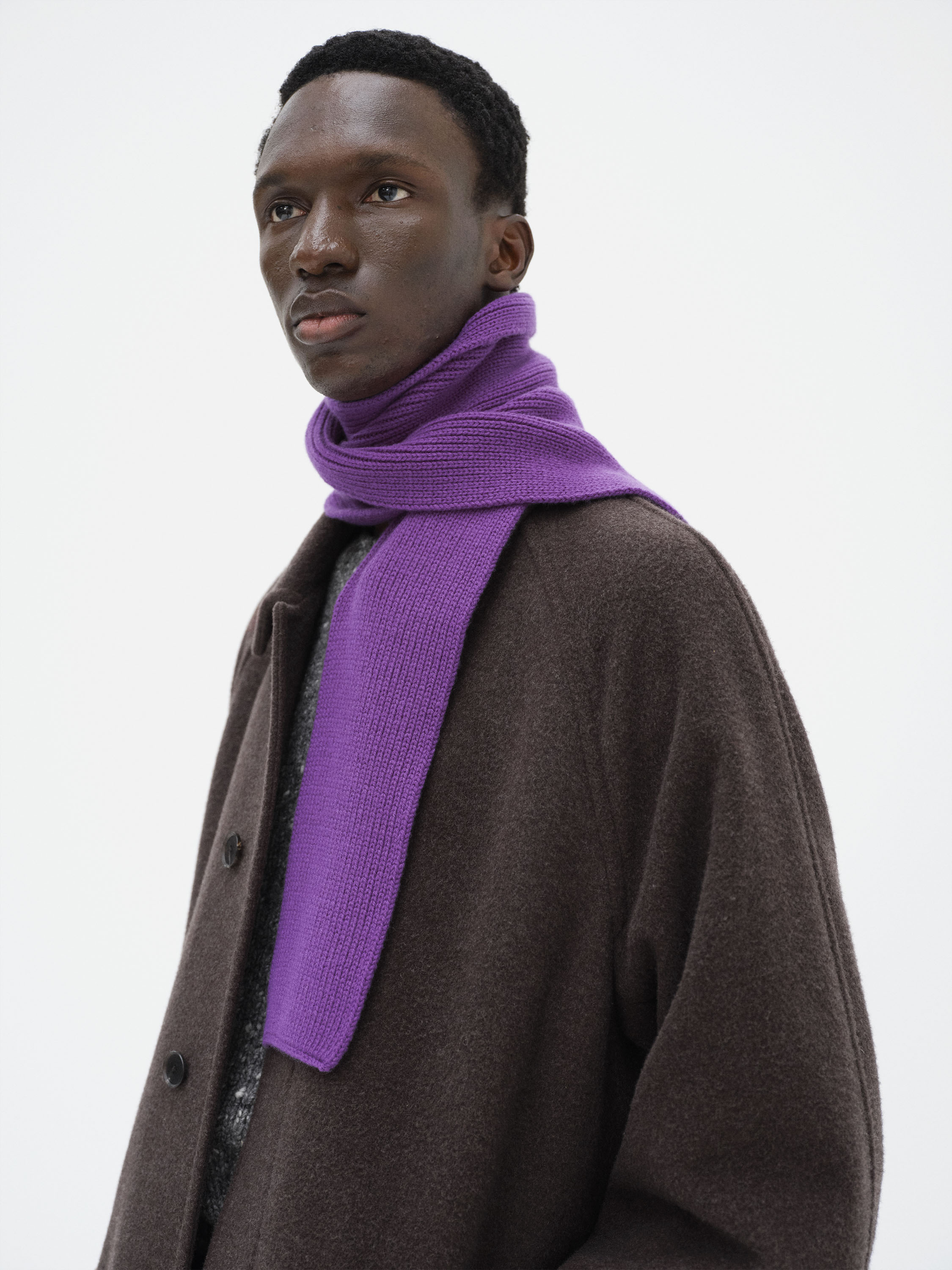 LIGHT CASHMERE KNIT STOLE 詳細画像 PURPLE 2