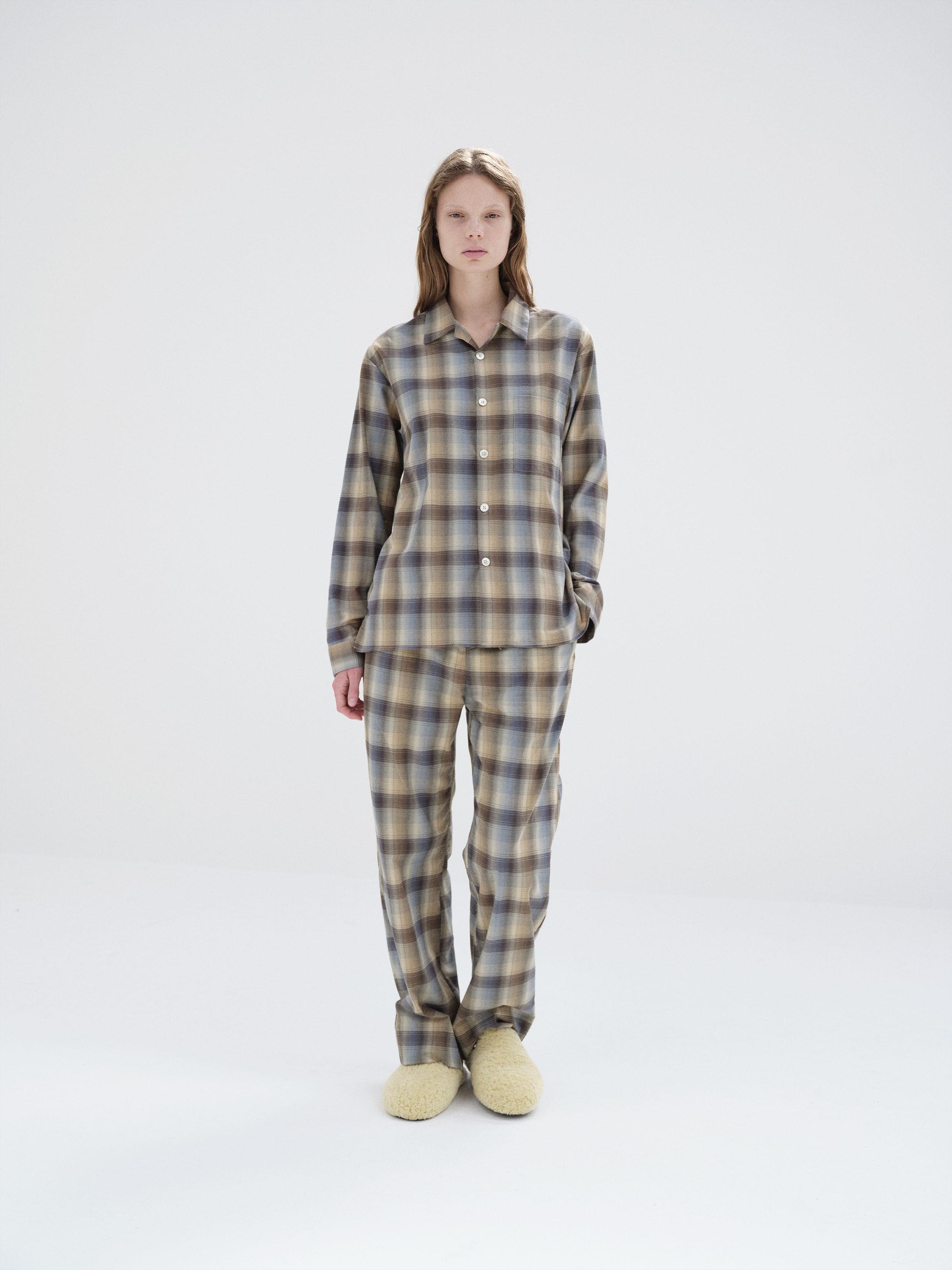 FLANNEL SLEEPWEAR LONG-SLEEVED SHIRT 詳細画像 DAWN CHECKS 2