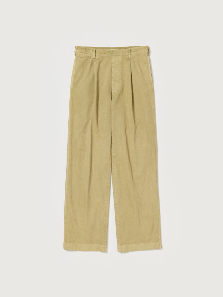 GARMENT-DYED FINX CHINO ONE-TUCK WIDE PANTS