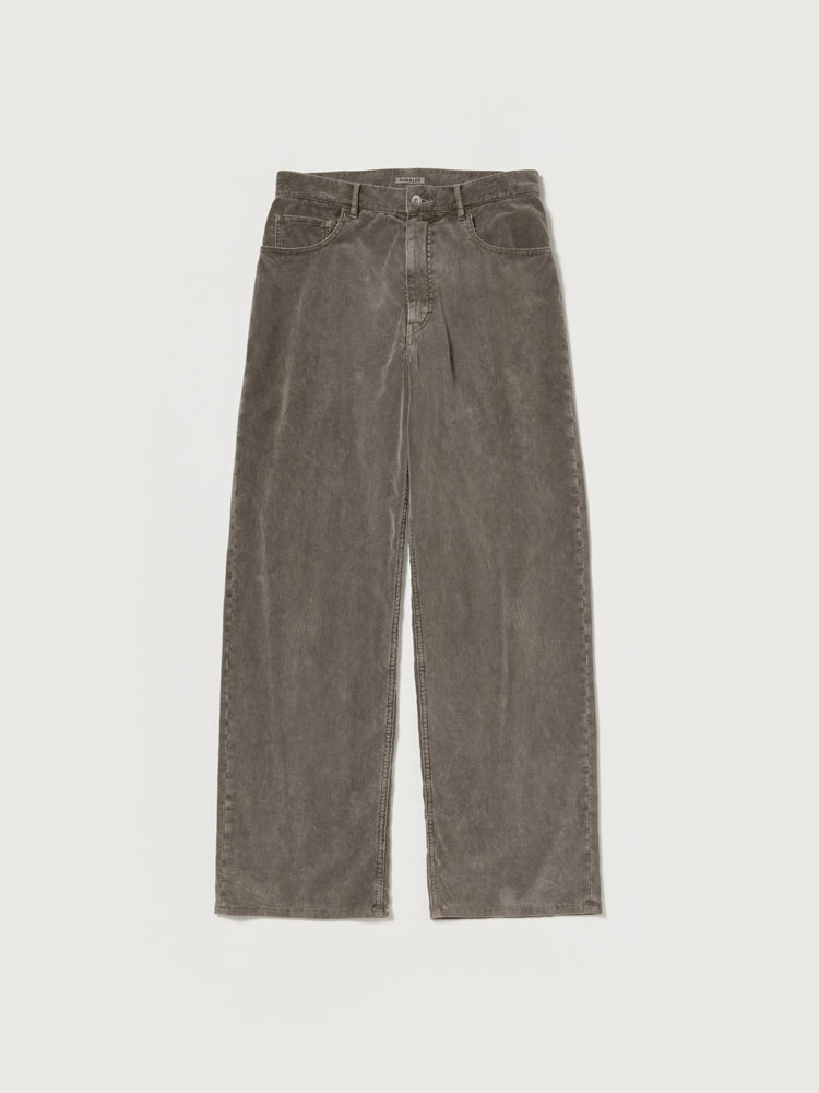 GARMENT-DYED FINX CORDUROY 5P WIDE PANTS