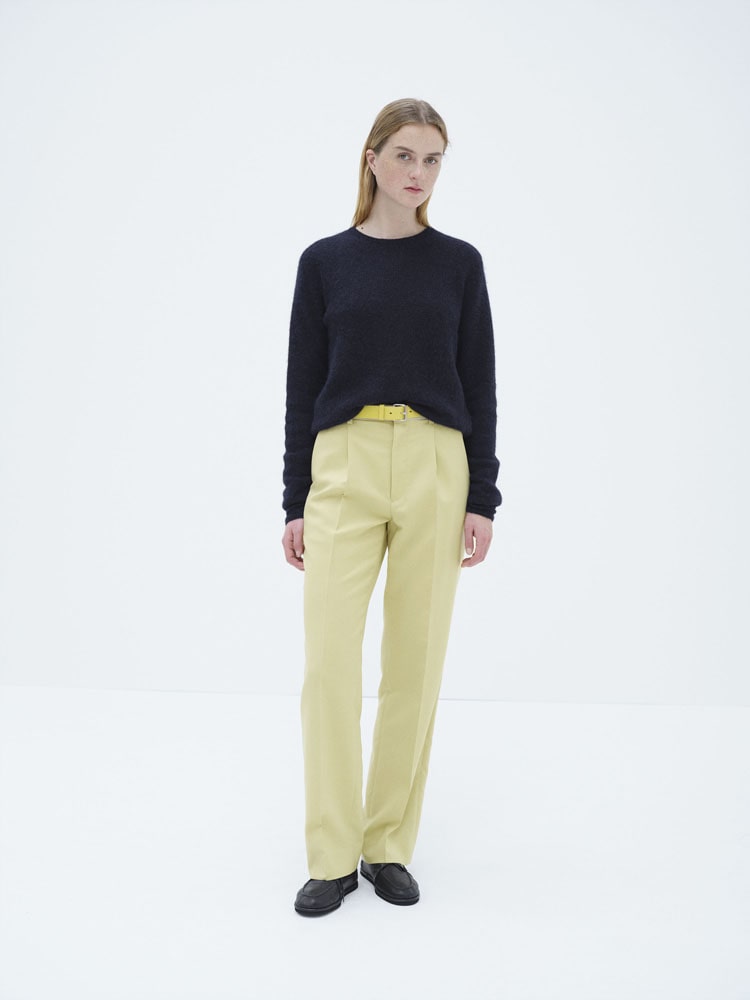 TENSE WOOL DOUBLE CLOTH SLACKS