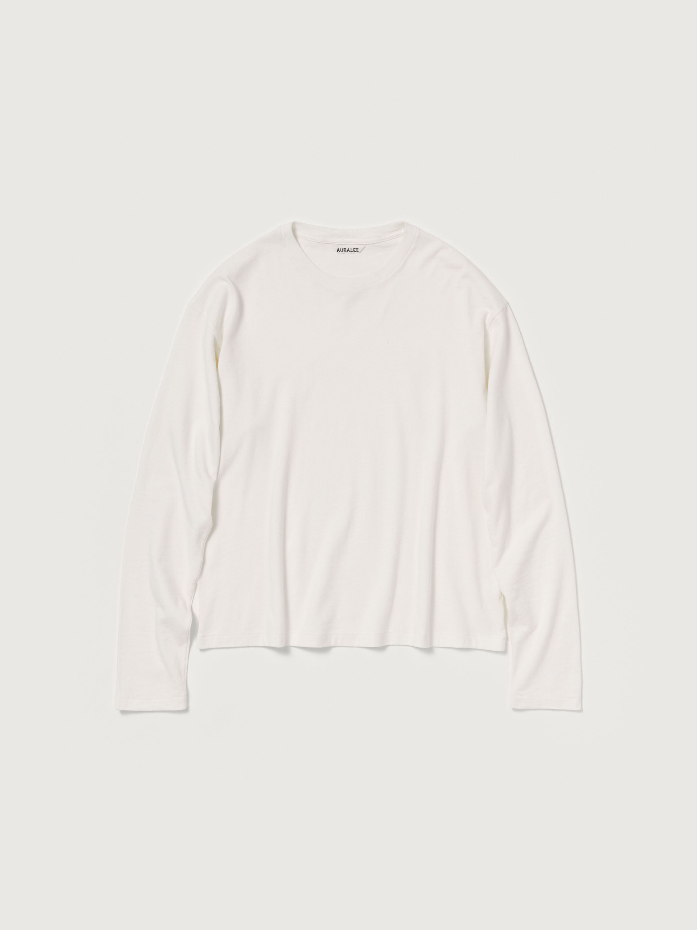 BRUSHED ORGANIC COTTON JERSEY L/S TEE 詳細画像 WHITE 1
