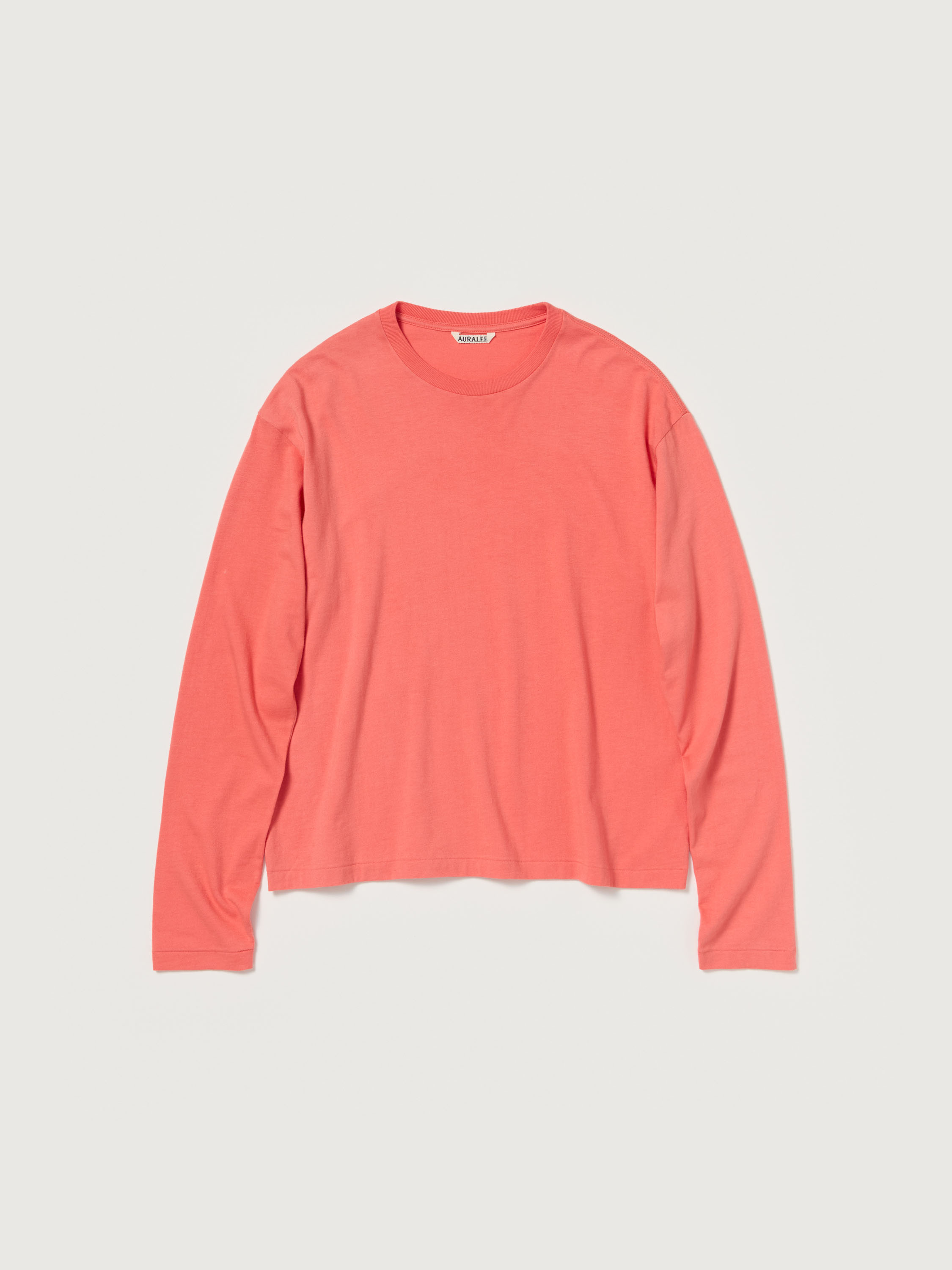 BRUSHED ORGANIC COTTON JERSEY L/S TEE 詳細画像 CORAL PINK 2